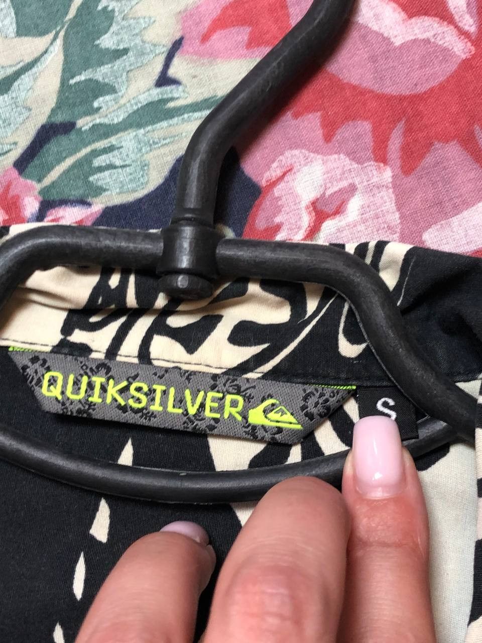 Quiksilver Rare Quiksilver Men's Shirt Black Beach Floral Summer Size US S / EU 44-46 / 1 - 2 Thumbnail