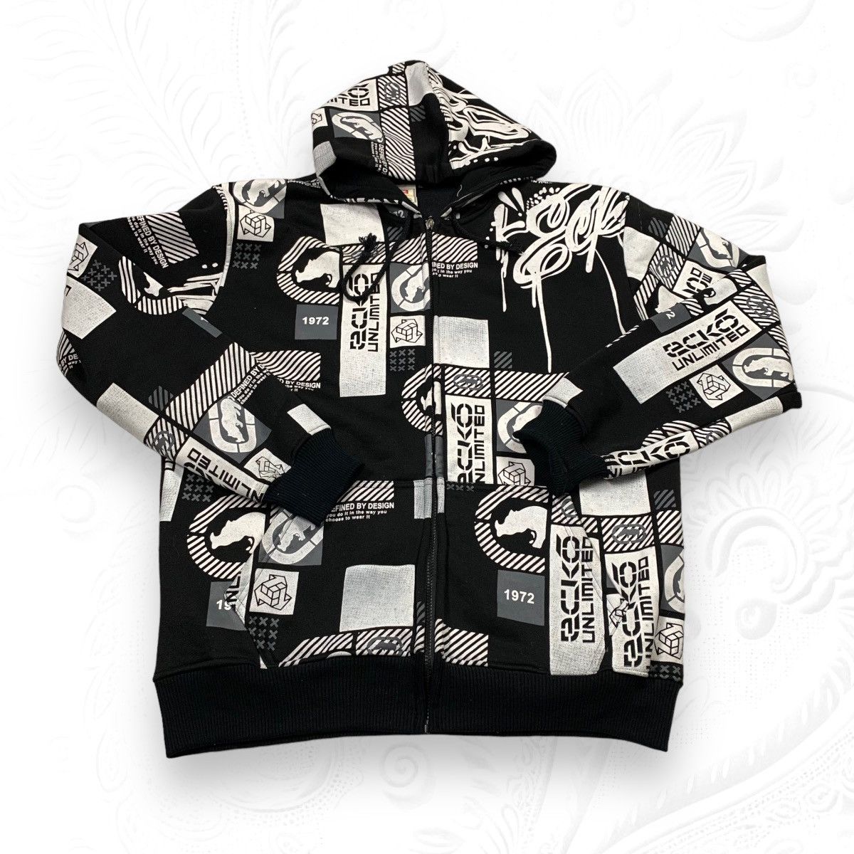 Ecko Unltd. Vintage Ecko Unltd All Over Print Hoodie Size US L / EU 52-54 / 3 - 1 Thumbnail