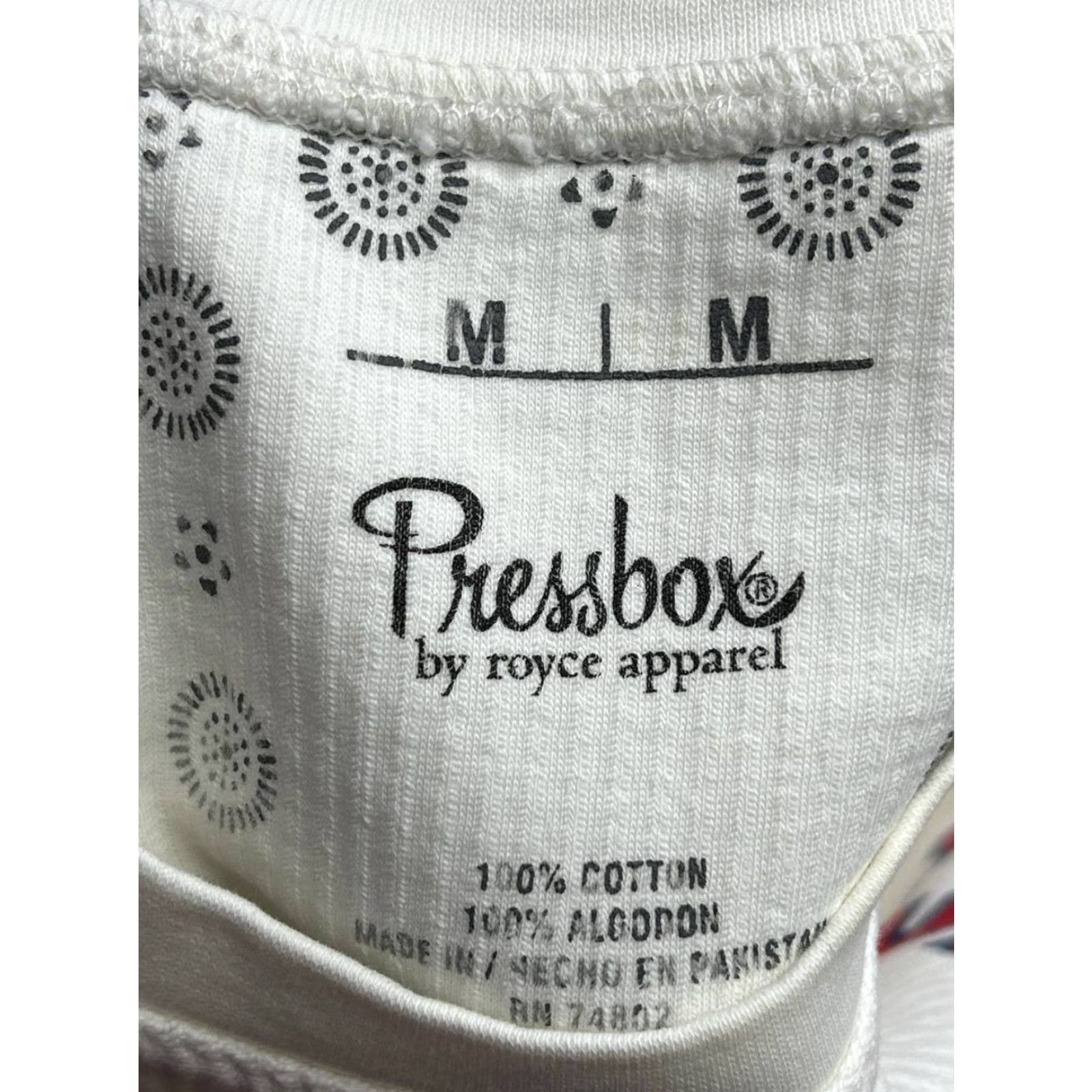 Vintage Pressbox By Royce Apparel Sweatshirt Womens M White Logo Casual Pullover Knit Crew Neck Regular Fit Long Sleeve Cotton Thermal Winter Fall Womens Size M / US 6-8 / IT 42-44 - 7 Thumbnail