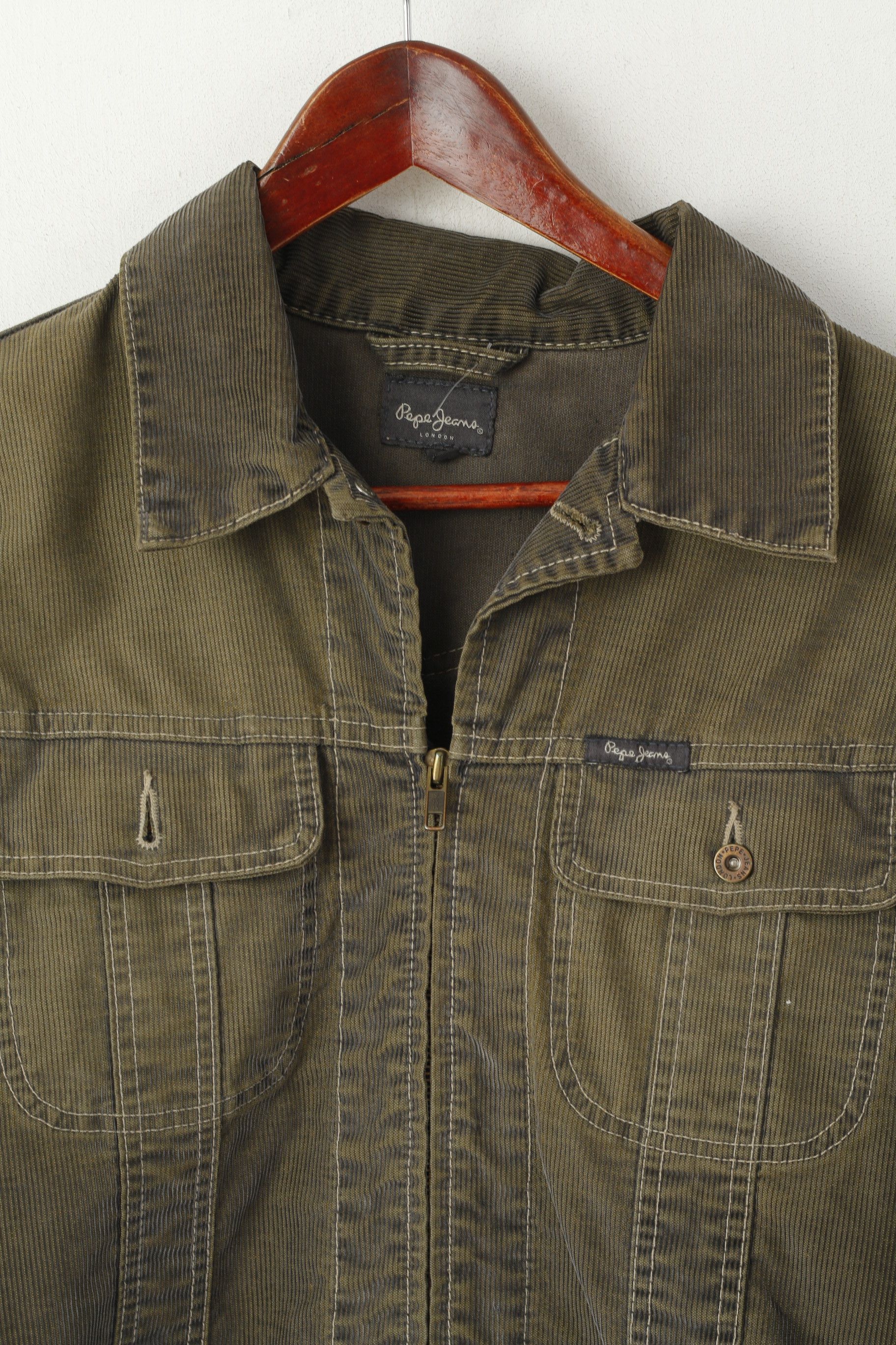 Pepe Jeans Pepe Jeans Women L (M) Denim Jacket Green Cotton 7473 Size M / US 6-8 / IT 42-44 - 3 Thumbnail