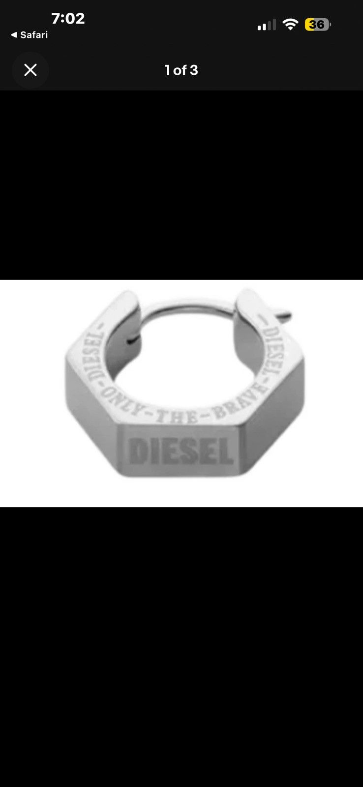 Diesel Diesel Hex Earring Size ONE SIZE - 2 Thumbnail