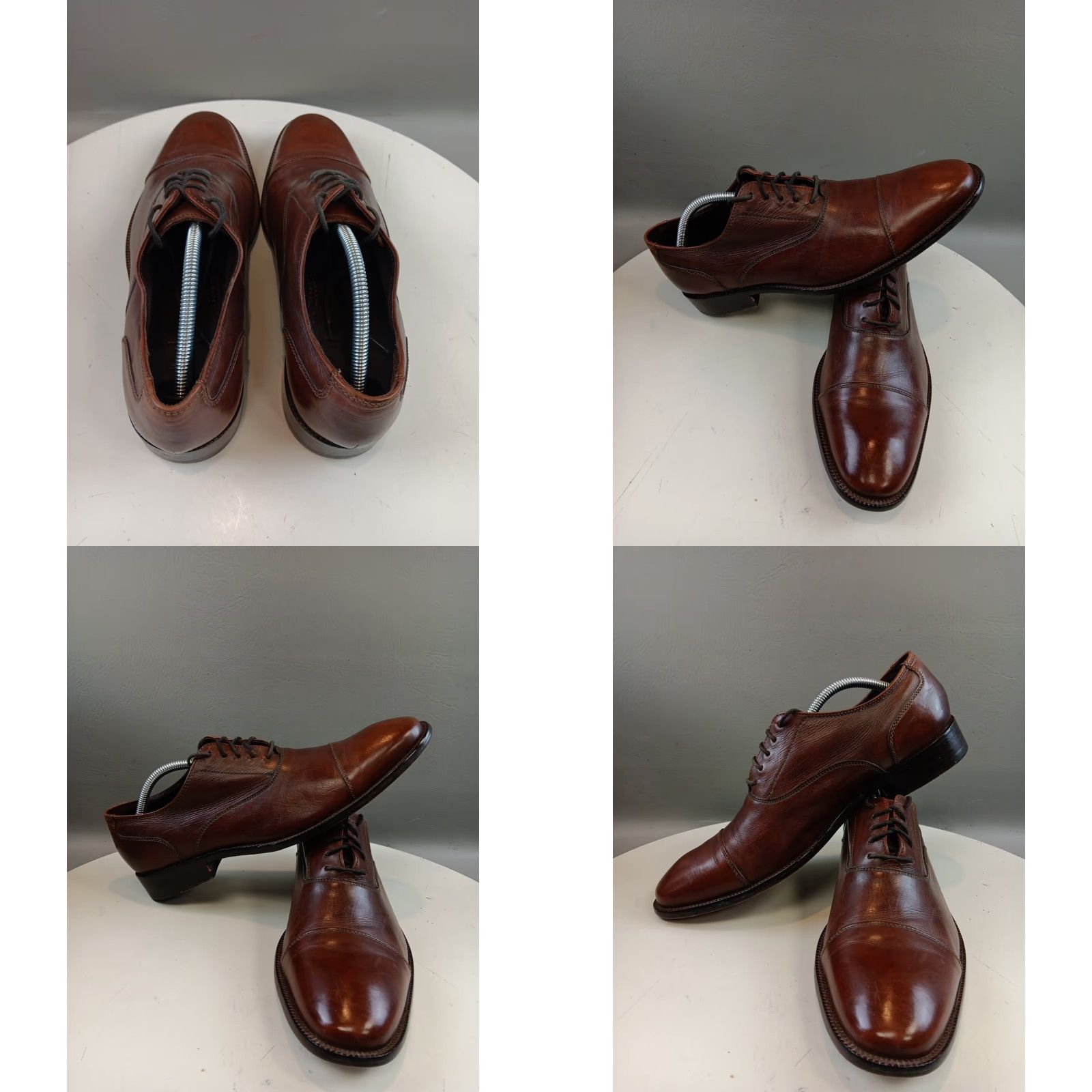 Cole Haan Cole Haan Nike Air Shoes Men 11 M Brown Cap Toe Oxford Leather Workwear Shoes Size ONE SIZE - 9 Thumbnail