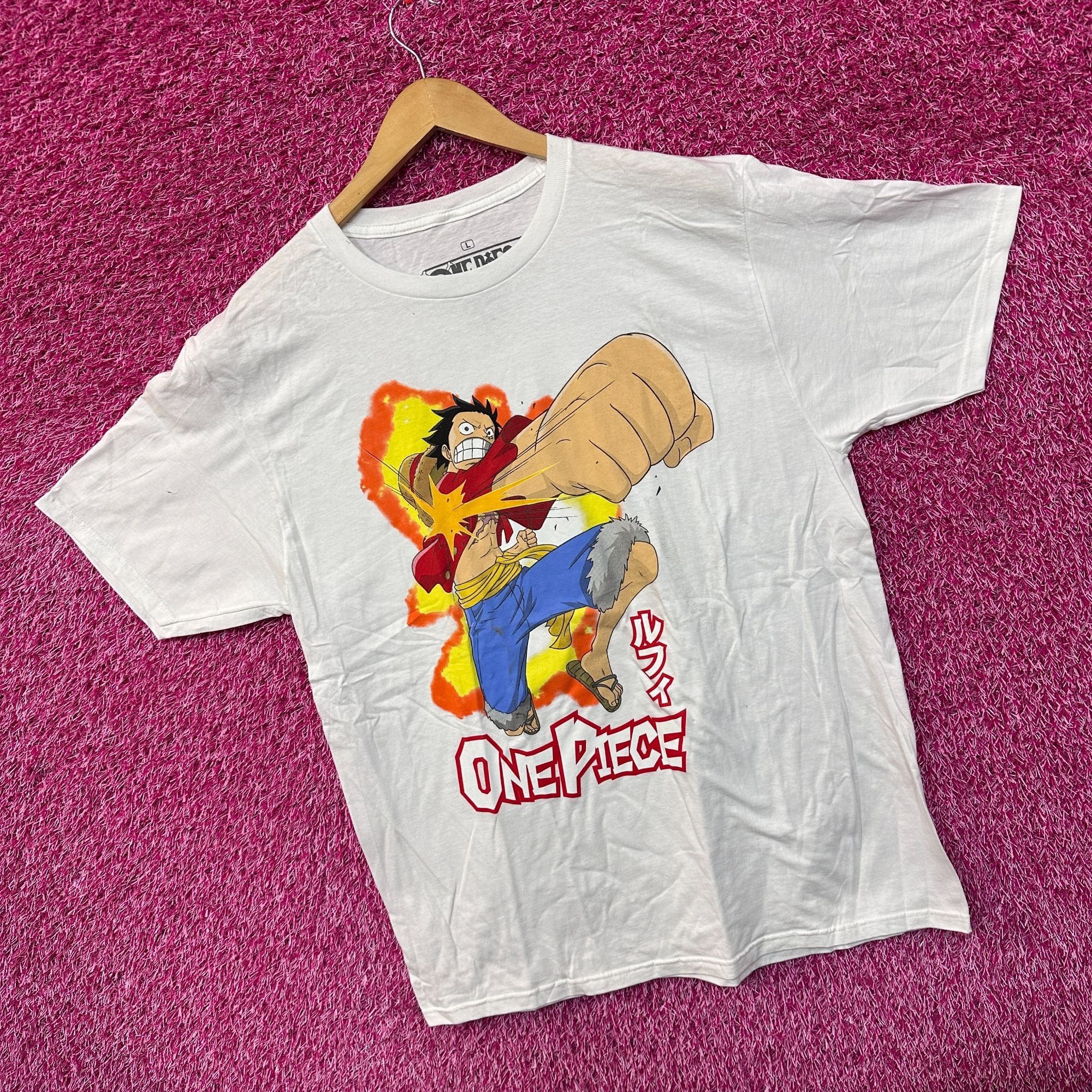 One Piece One Piece Luffy D Monke Super Elastic Punch Anime Tee L Size US L / EU 52-54 / 3 - 3 Thumbnail