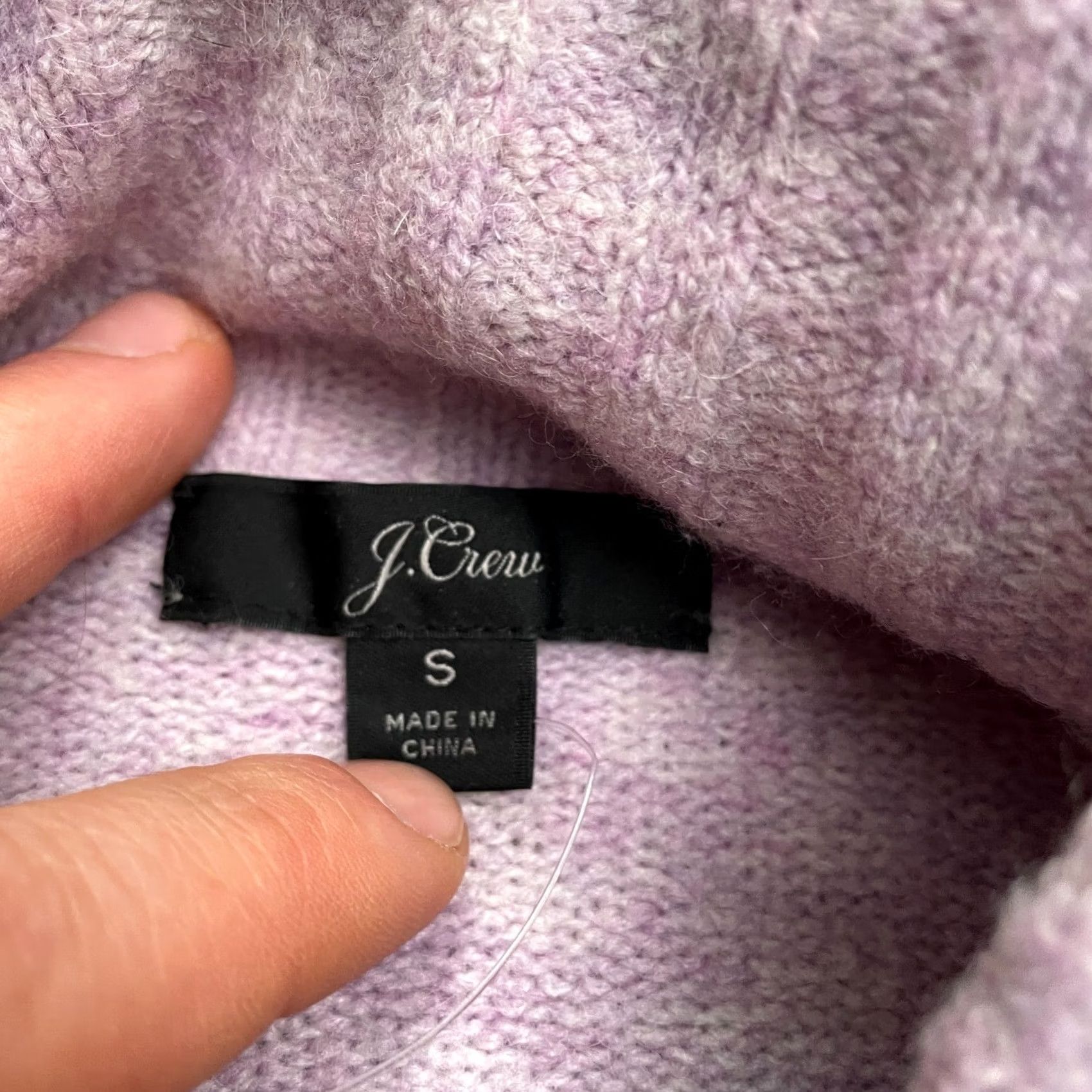 J.Crew J.Crew Pullover Sweater Women Small Purple Mock Neck Wool Blend Casual Knit Sweatshirt Size S / US 4 / IT 40 - 7 Thumbnail