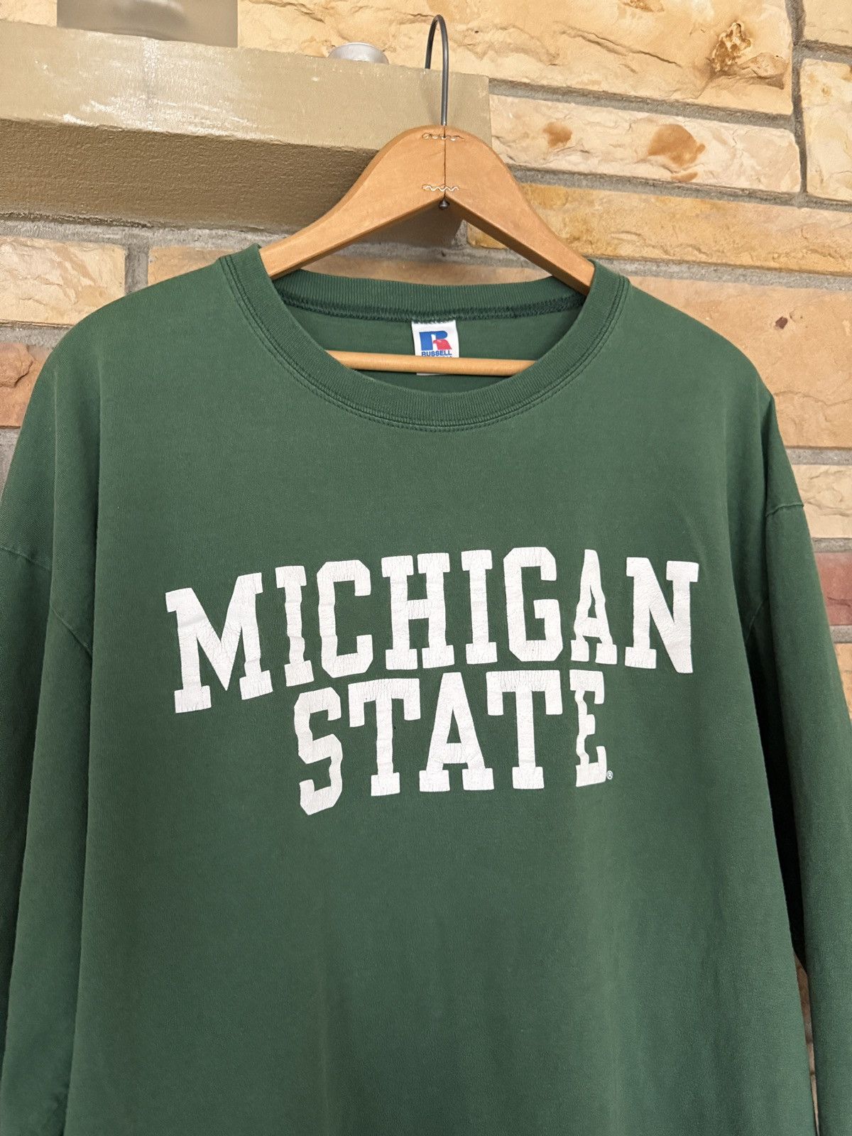 Russell Athletic Vintage 90s Michigan State University Long Sleeve Tee Size US XL / EU 56 / 4 - 2 Thumbnail