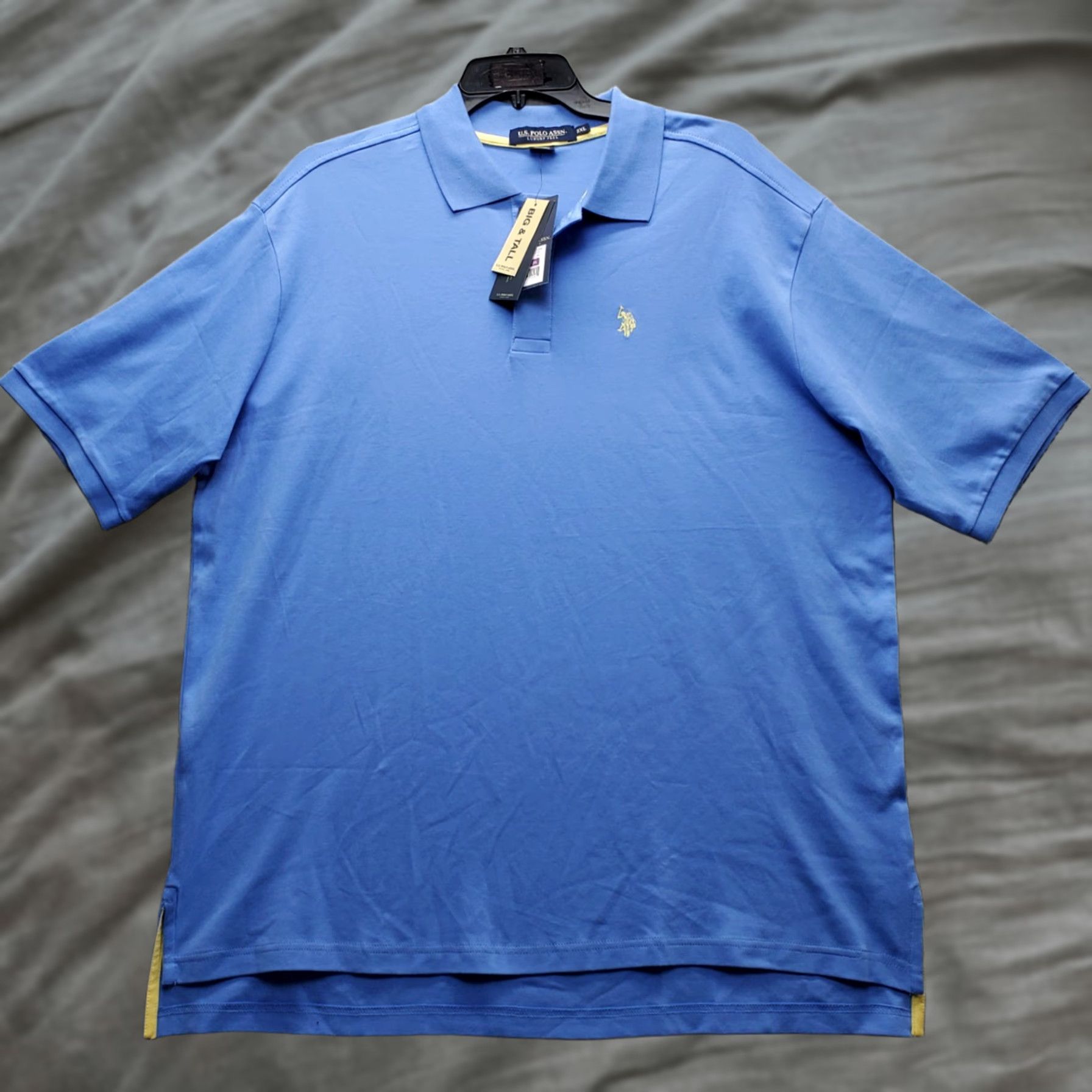 Vintage US Polo Assn. Polo Shirt Men 2XL Blue Cotton Classic Fit High Low Slit Pony Logo Shirt Mens 2XL Blue Polo Size US XXL / EU 58 / 5 - 1 Thumbnail