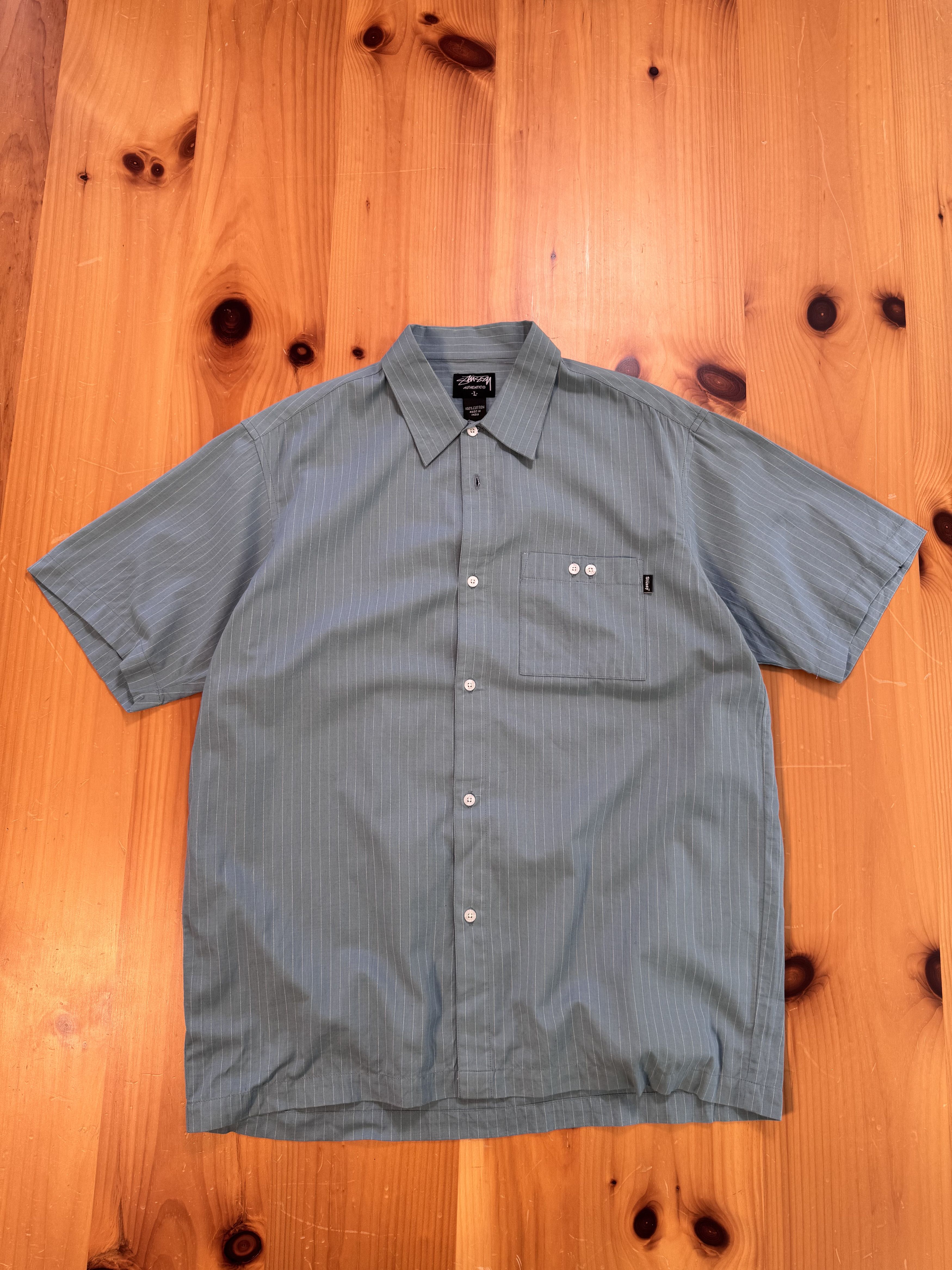 Stussy Vintage Stussy Pinstripe Shirt Size US L / EU 52-54 / 3 - 1 Thumbnail