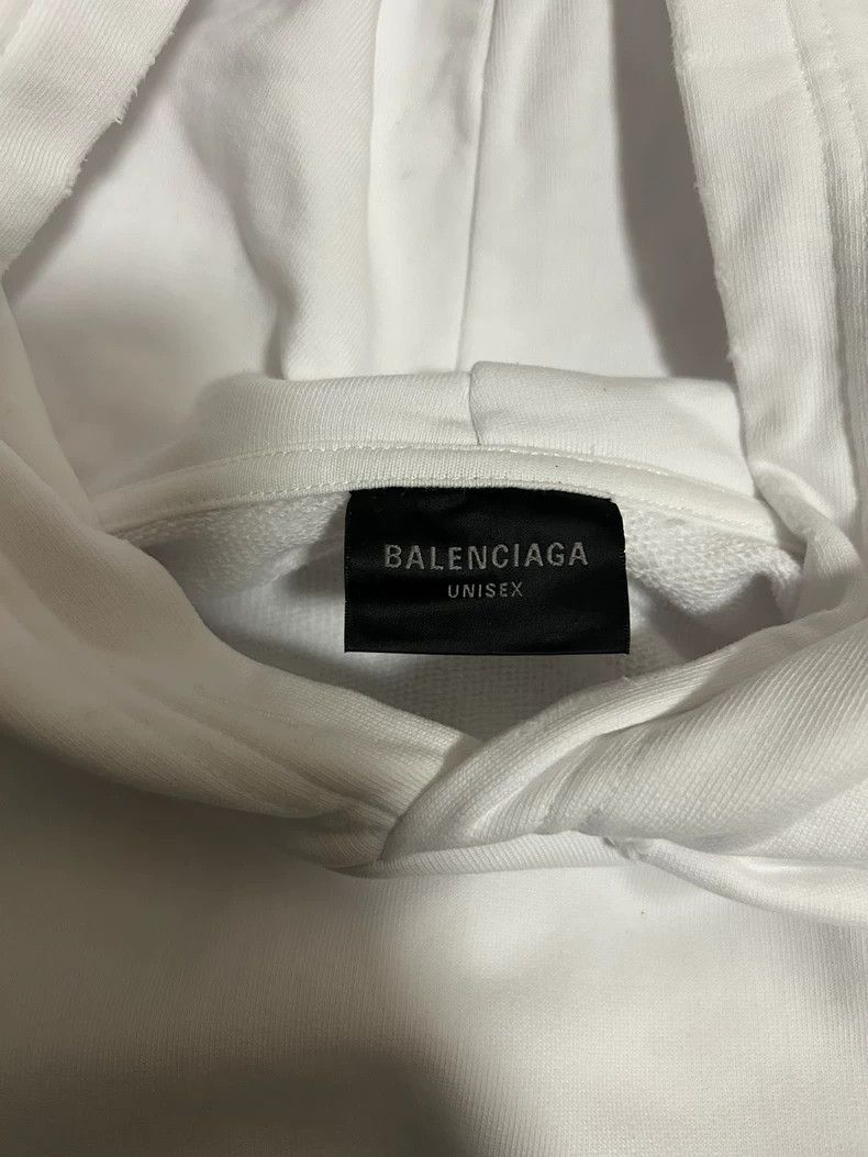 Balenciaga Balenciaga Sweater white letter long sleeve hoodie Size US XXS / EU 40 - 3 Thumbnail