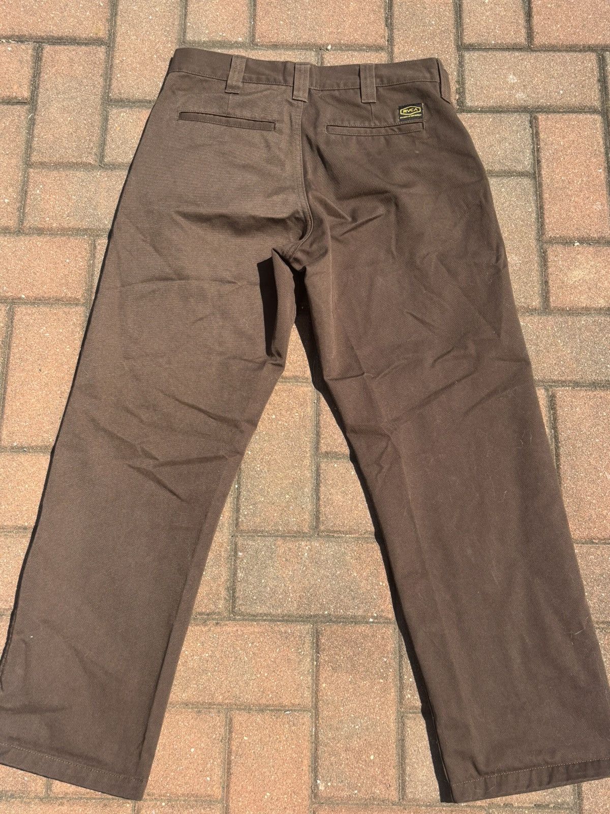 RVCA RVCA Brown Chino Pants – Straight Fit Workwear Style Size US 28 / EU 44 - 4 Thumbnail