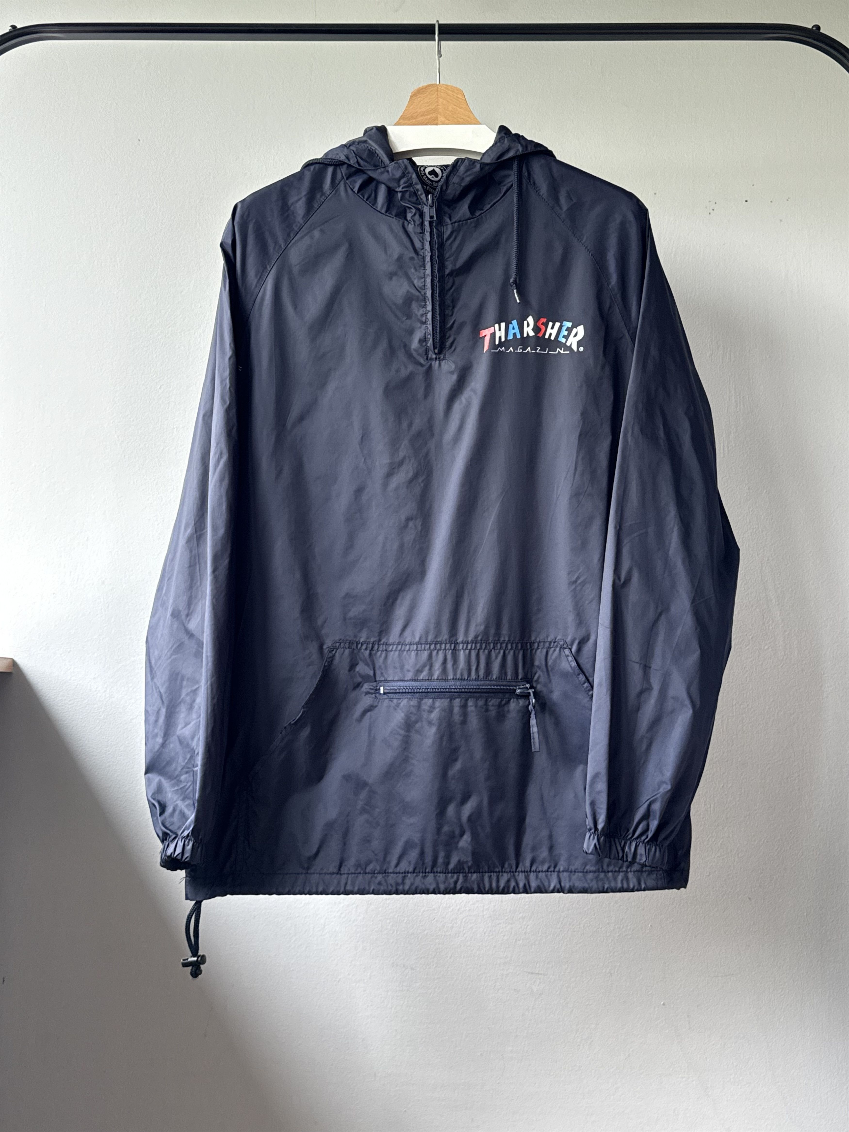 Parra × Thrasher 2017 Thrasher x Parra "Copie" Knock Off Navy Anorak Jacket Size US M / EU 48-50 / 2 - 1 Thumbnail
