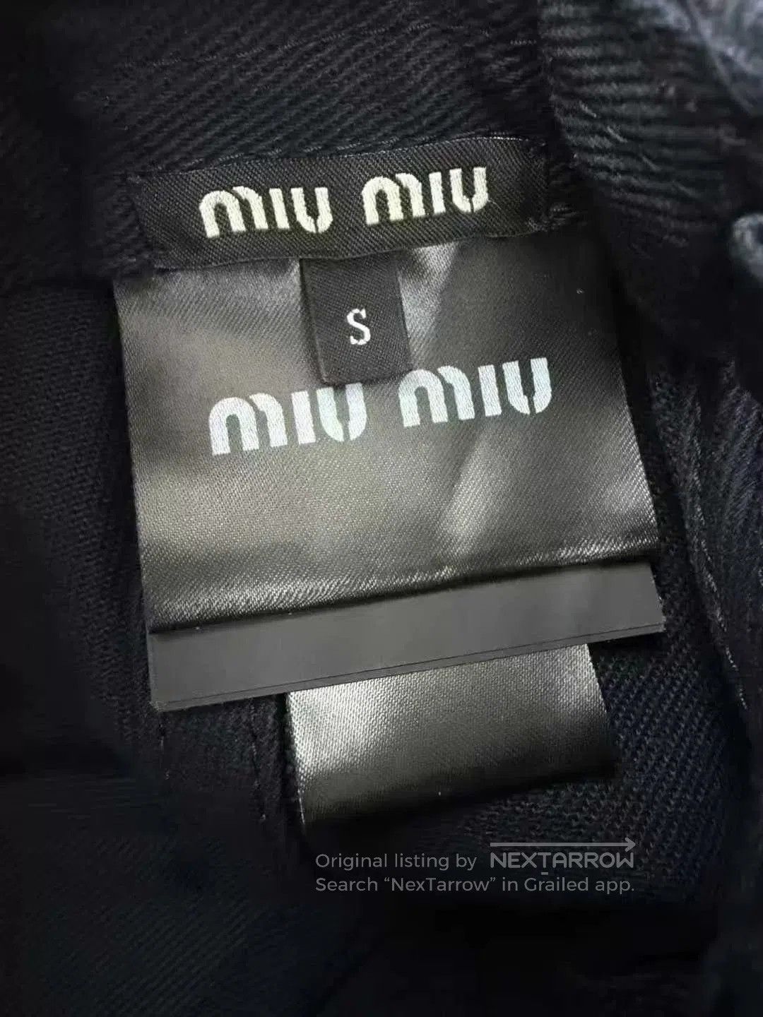 Miu Miu Miu Miu Embroidered Logo Navy Cap. Size ONE SIZE - 6 Thumbnail