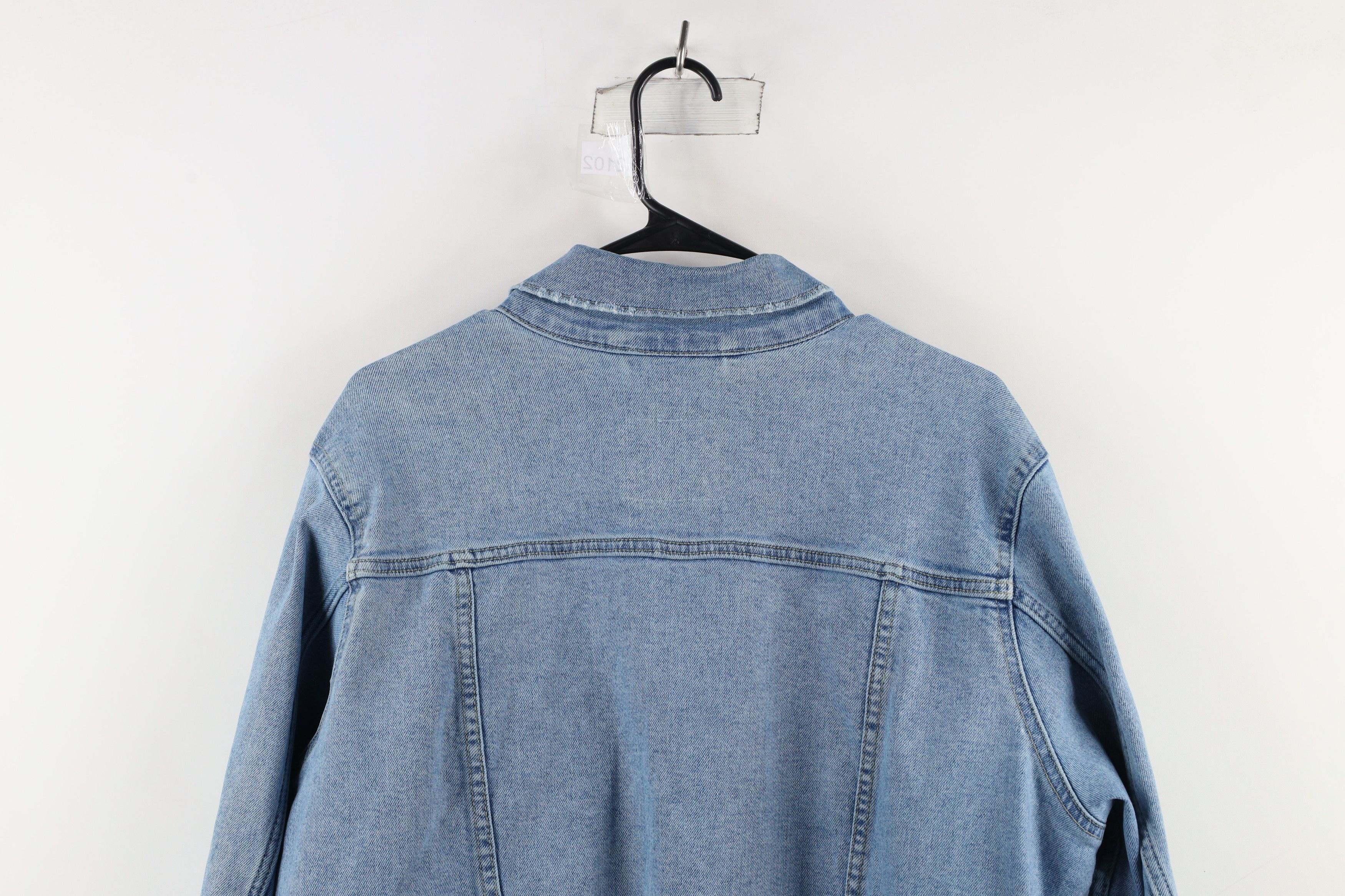 Levi's × Vintage Y2K Levis Stretch Full Button Denim Jean Trucker Jacket Size XL / US 12-14 / IT 48-50 - 16 Thumbnail
