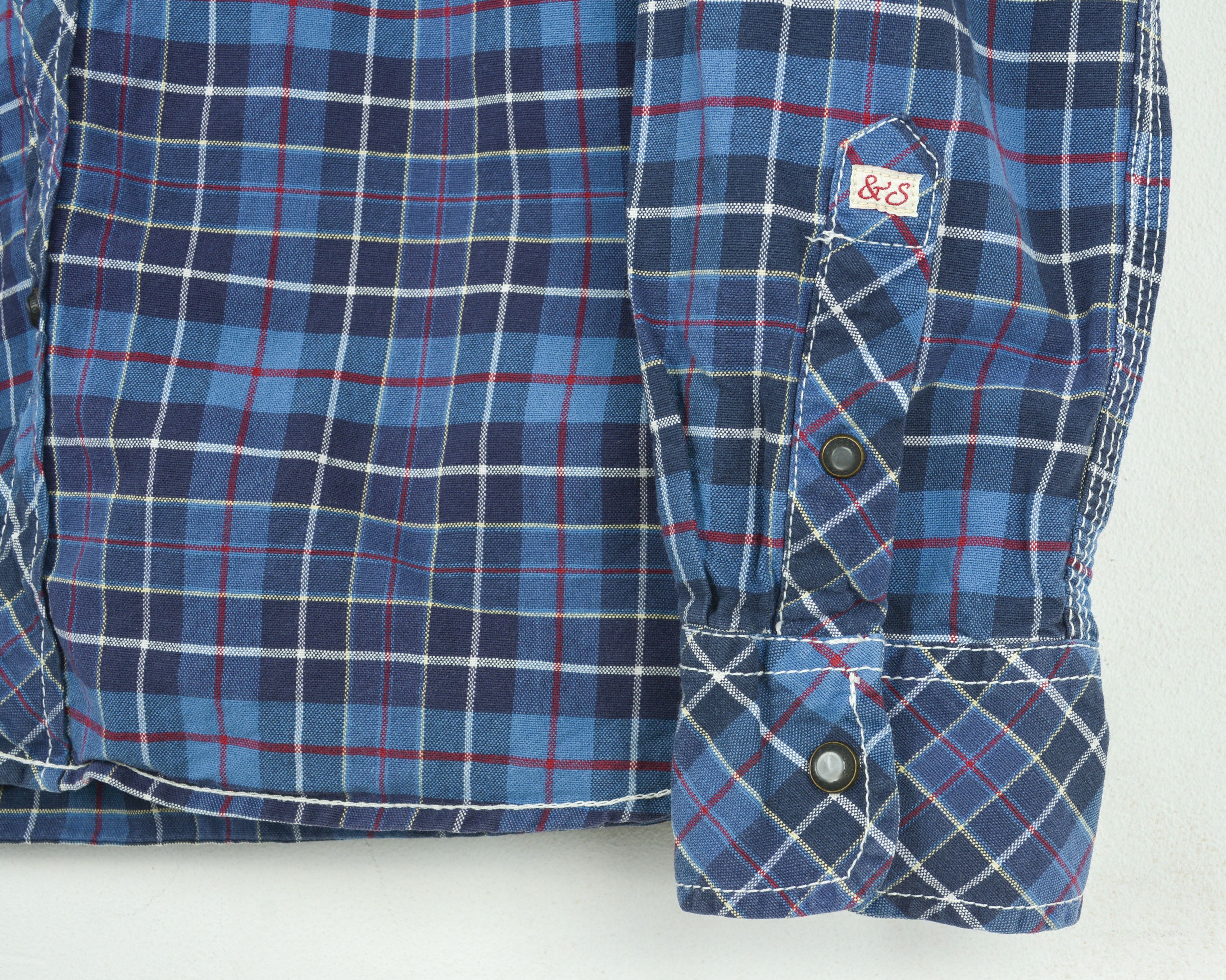 Scotch & Soda Casual Shirt Long Sleeve Check Cotton Snap Button Up Top Size US M / EU 48-50 / 2 - 4 Thumbnail
