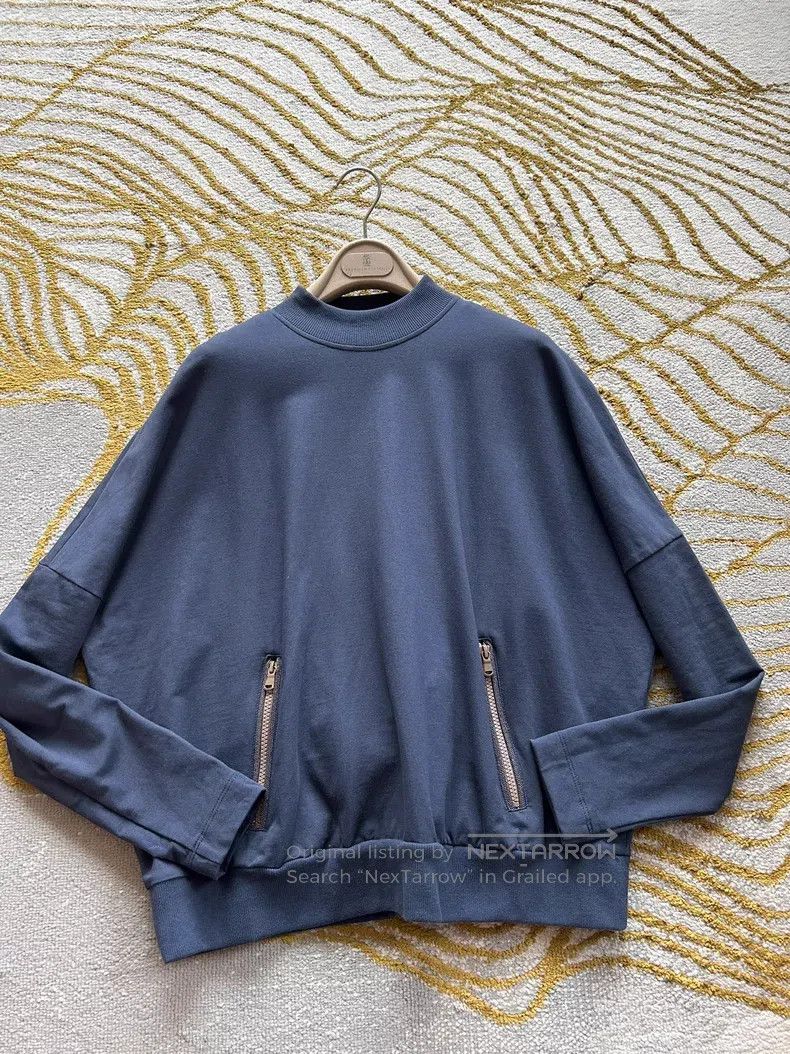Brunello Cucinelli Brunello Cucinelli Cashmere, wool, and silk sequin top Size L / US 10 / IT 46 - 1 Thumbnail