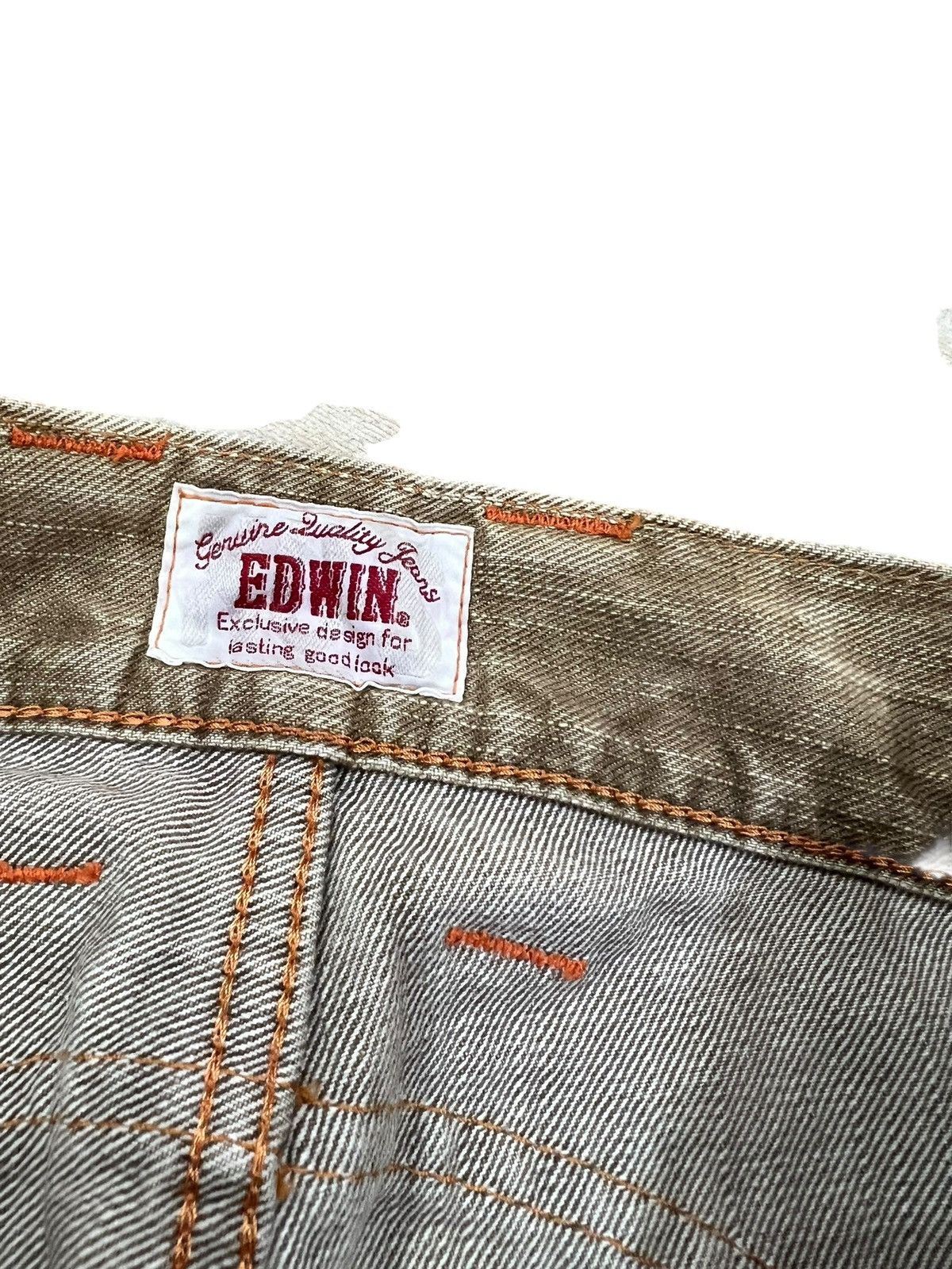 Edwin 💥Flare💥Vintage Edwin Exclusive Design Brown Faded Denim Jean Size US 32 / EU 48 - 10 Thumbnail