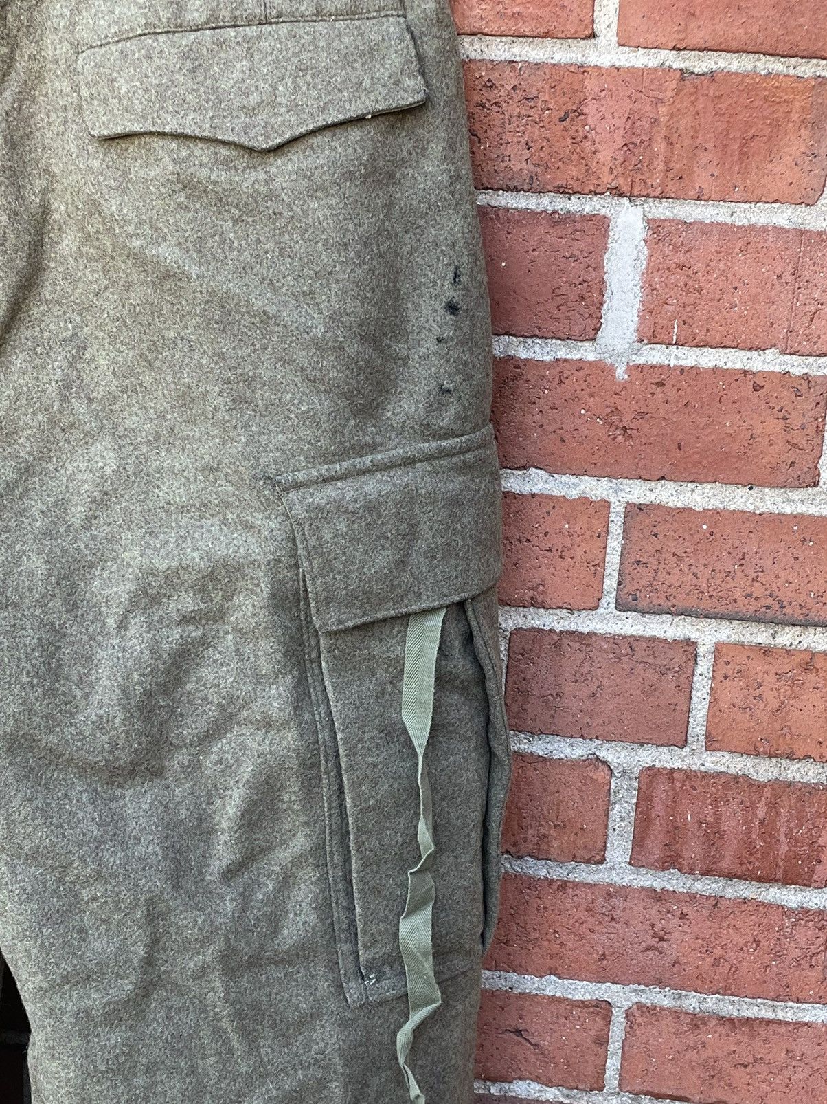 Vintage 50s/60s G. D. Bucking-Alsfeld Green Wool Military Pants Size US 30 / EU 46 - 9 Thumbnail