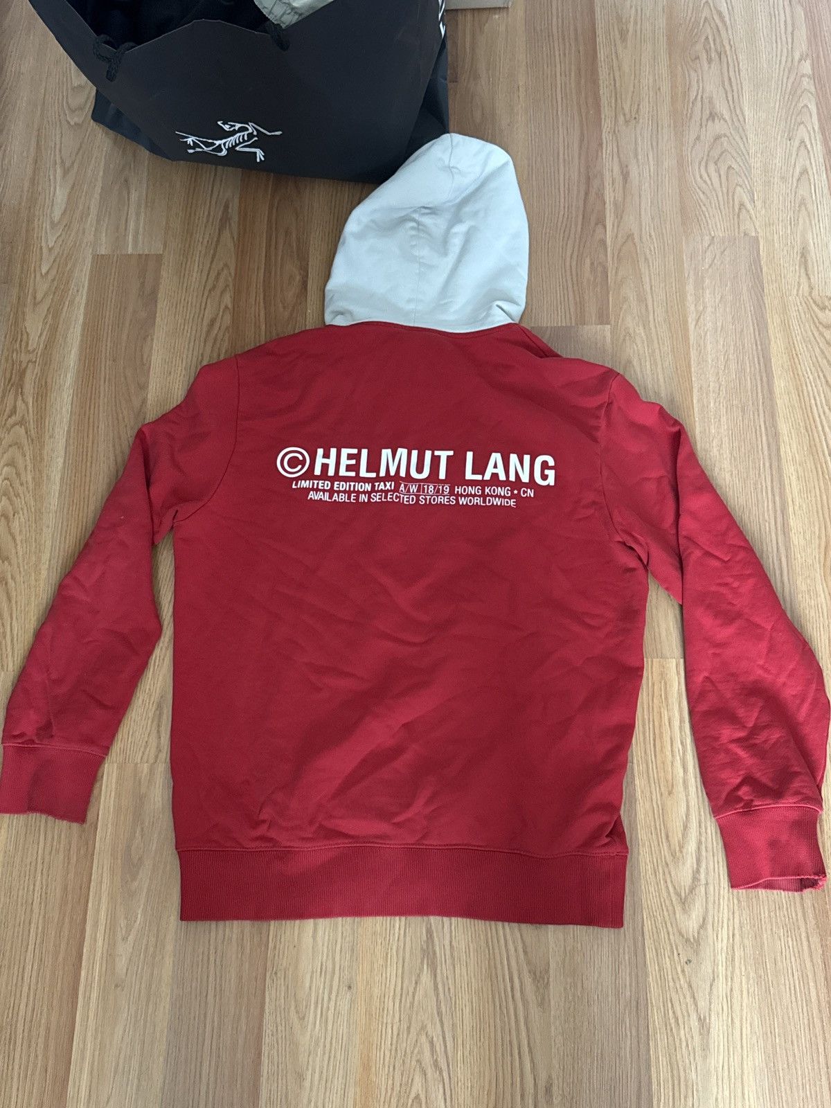 Helmut Lang Helmut Lang AW 18/19 Limited Edition Taxi Hoodie Red Size US L / EU 52-54 / 3 - 1 Thumbnail