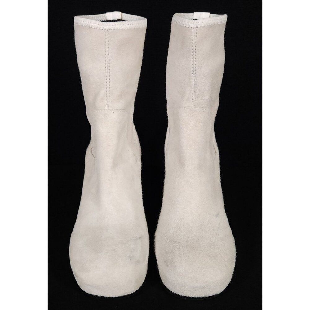 Random Identities Random Identities Suede Boots Size 41 US 11 Womens White Size US 11 / IT 41 - 3 Thumbnail