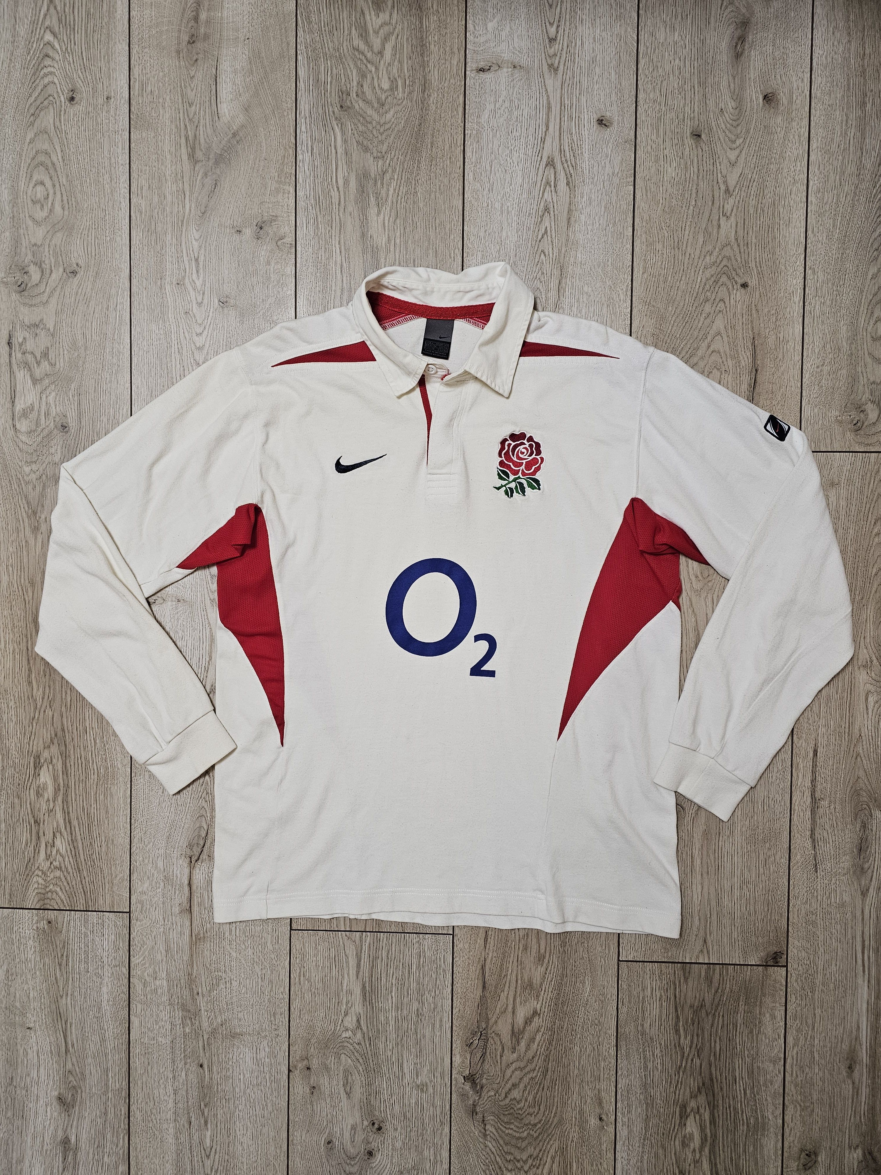 Nike ENGLAND RUGBY JERSEY VINTAGE LONG NIKE SHIRT RUGBY JERSEY O2 Size US L / EU 52-54 / 3 - 1 Thumbnail