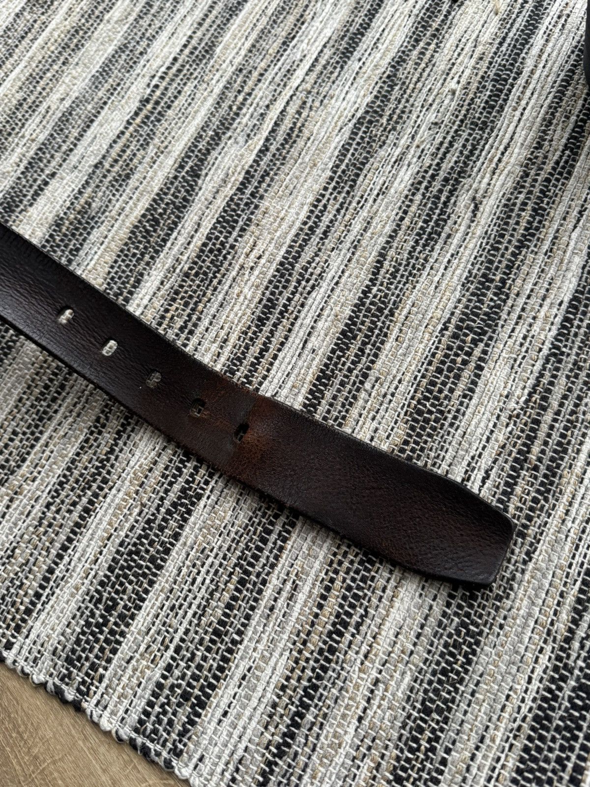Diesel Diesel Vintage Metal Logo Leather Brown Mens Belt 34-36 Size 34 - 10 Thumbnail