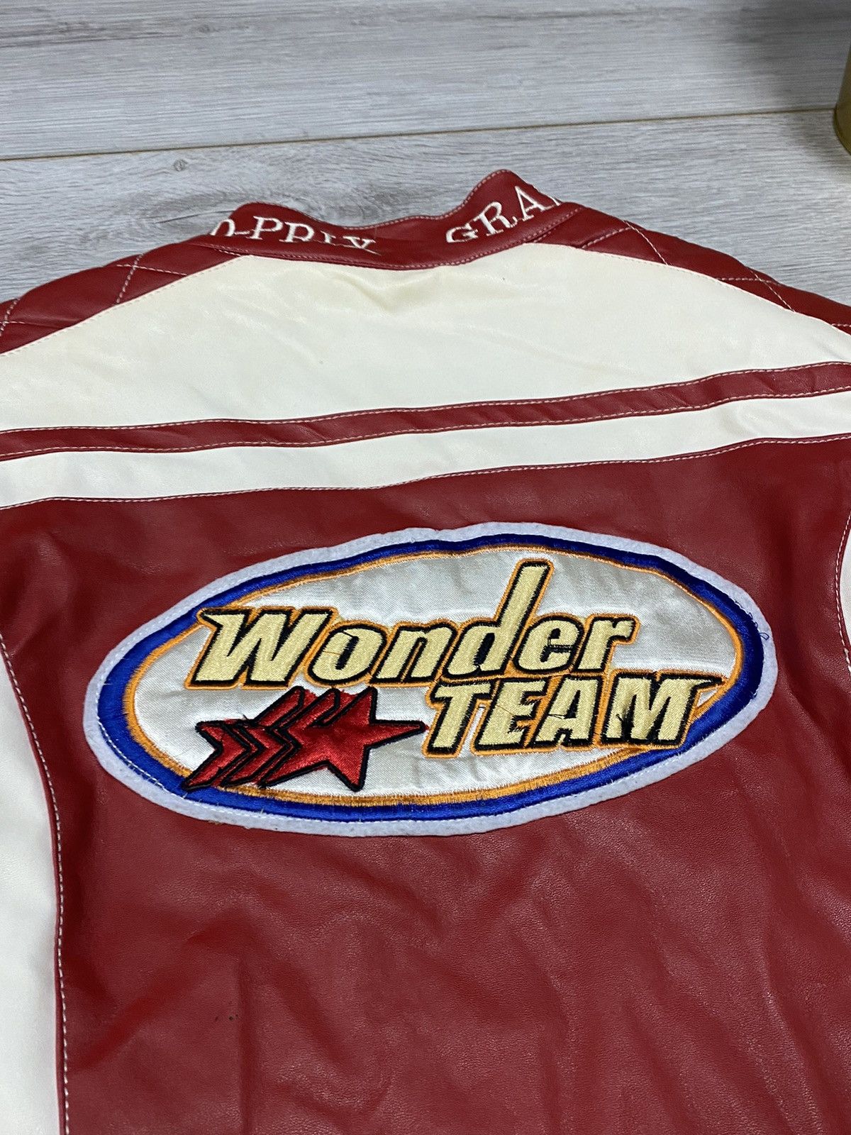 Vintage Rare Y2k Wonder Team Feilida Grand-Prix Leather Jacket 90’s Size M / US 6-8 / IT 42-44 - 5 Thumbnail