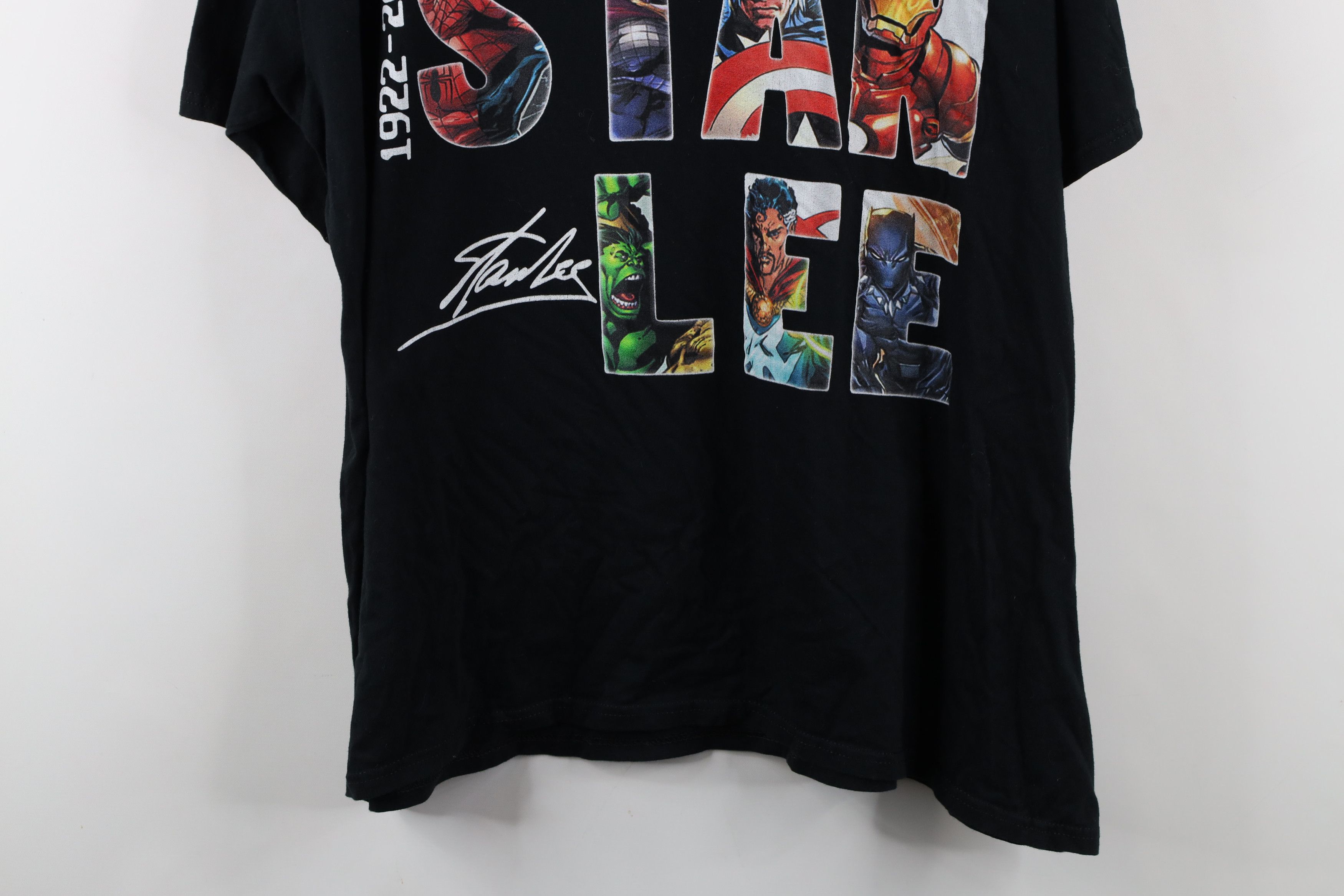 Vintage Y2K Marvel Comics Super Heroes Stan Lee T-Shirt Black Size US XXL / EU 58 / 5 - 3 Thumbnail