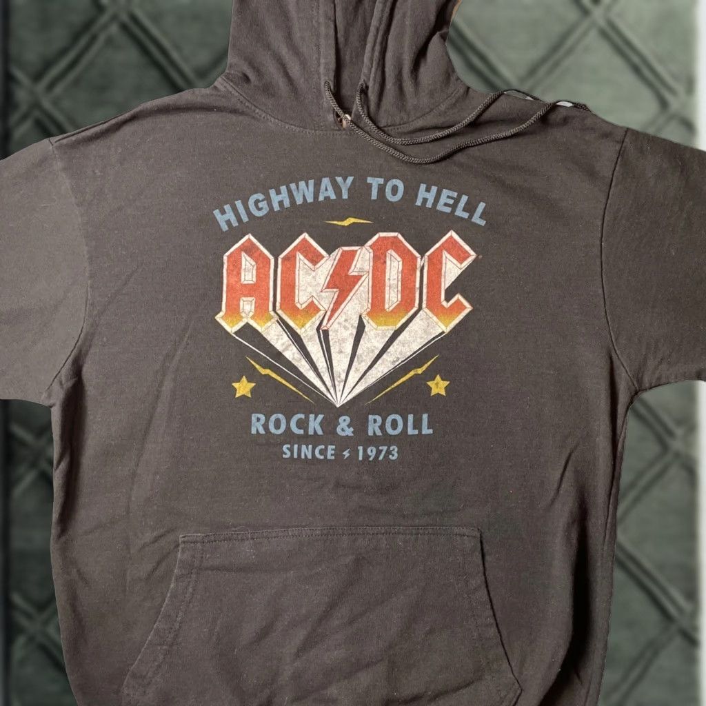 Vintage VINTAGE AC/DC Highway To Hell Hoodie Sweatshirt Mens M Black Rock N Roll Band Merch Size US M / EU 48-50 / 2 - 1 Thumbnail