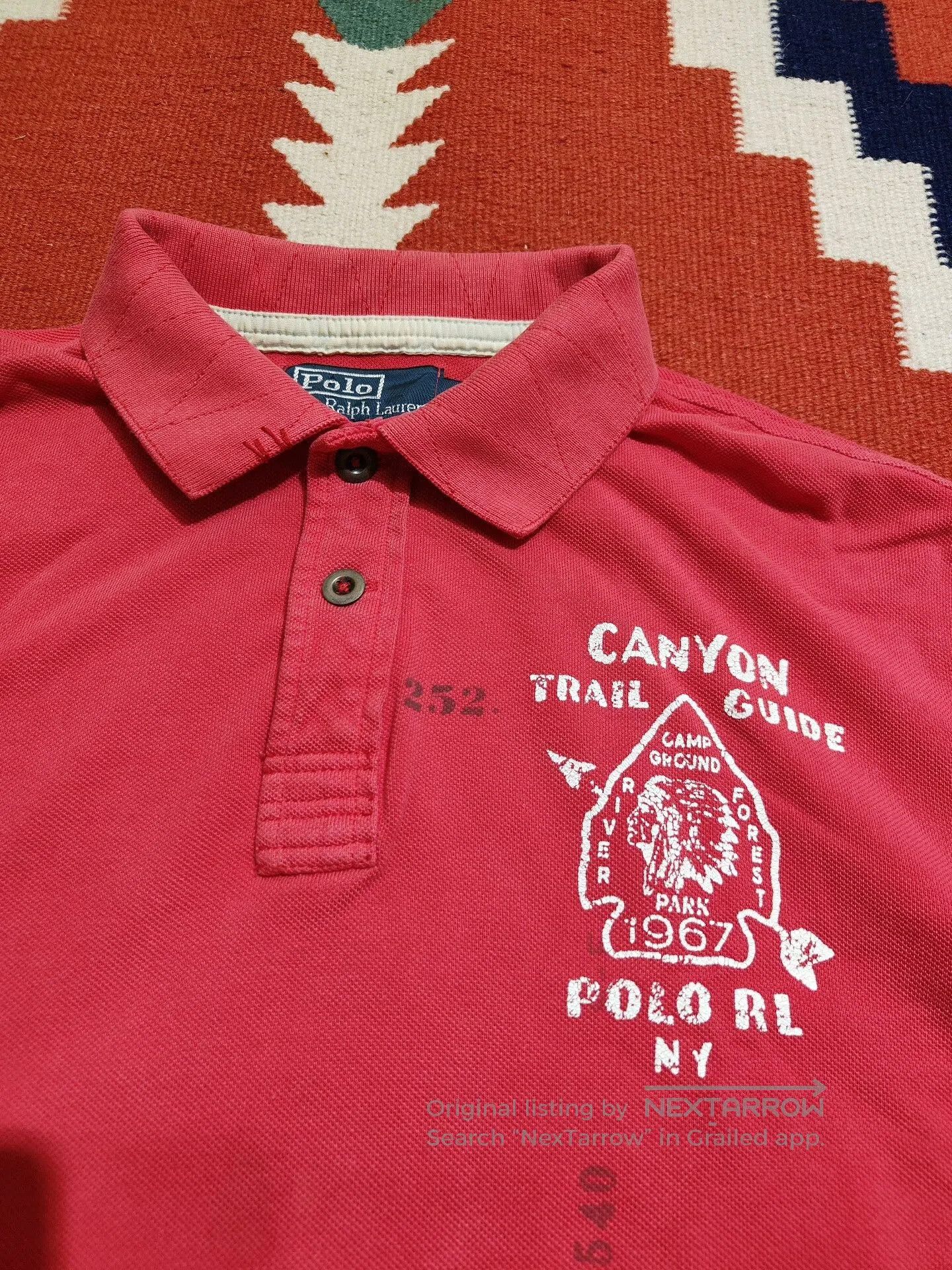 RRL Ralph Lauren RRL Navajo Embroidered Short Sleeve Polo. Size US L / EU 52-54 / 3 - 6 Thumbnail