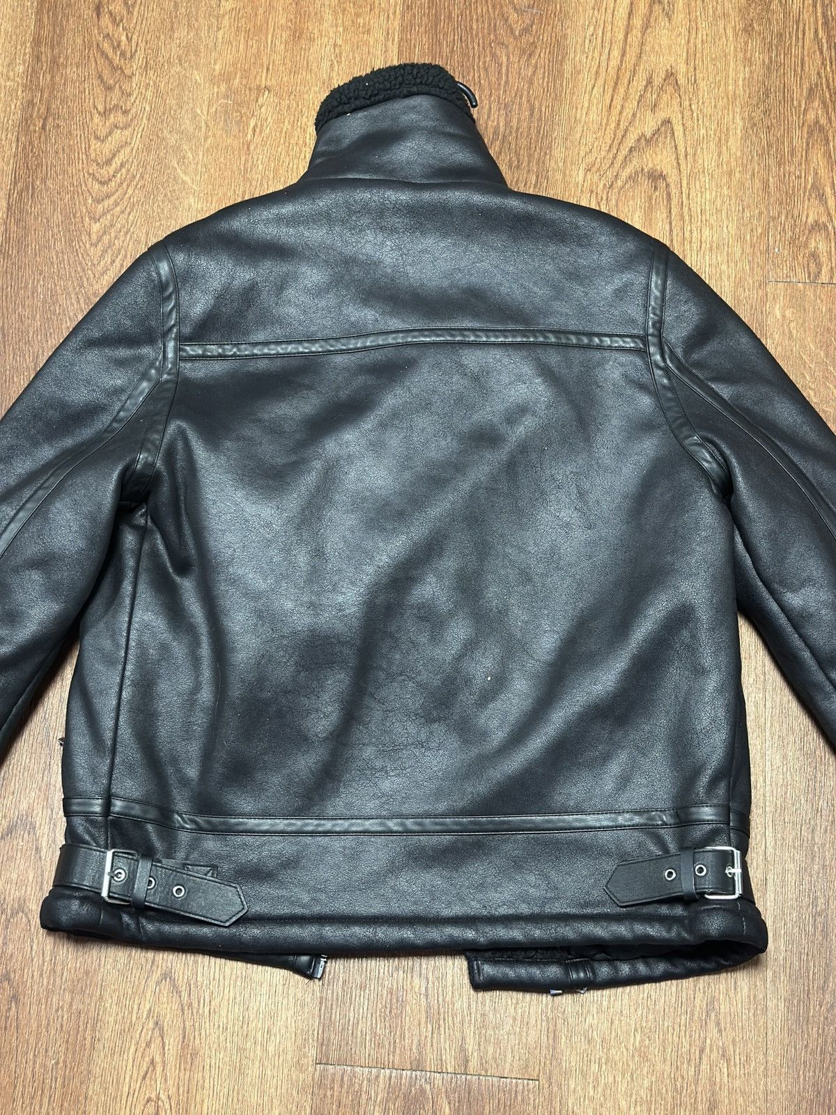 Calvin Klein Calvin Klein Faux Shearling Sherpa Biker Jacket Size US M / EU 48-50 / 2 - 6 Thumbnail