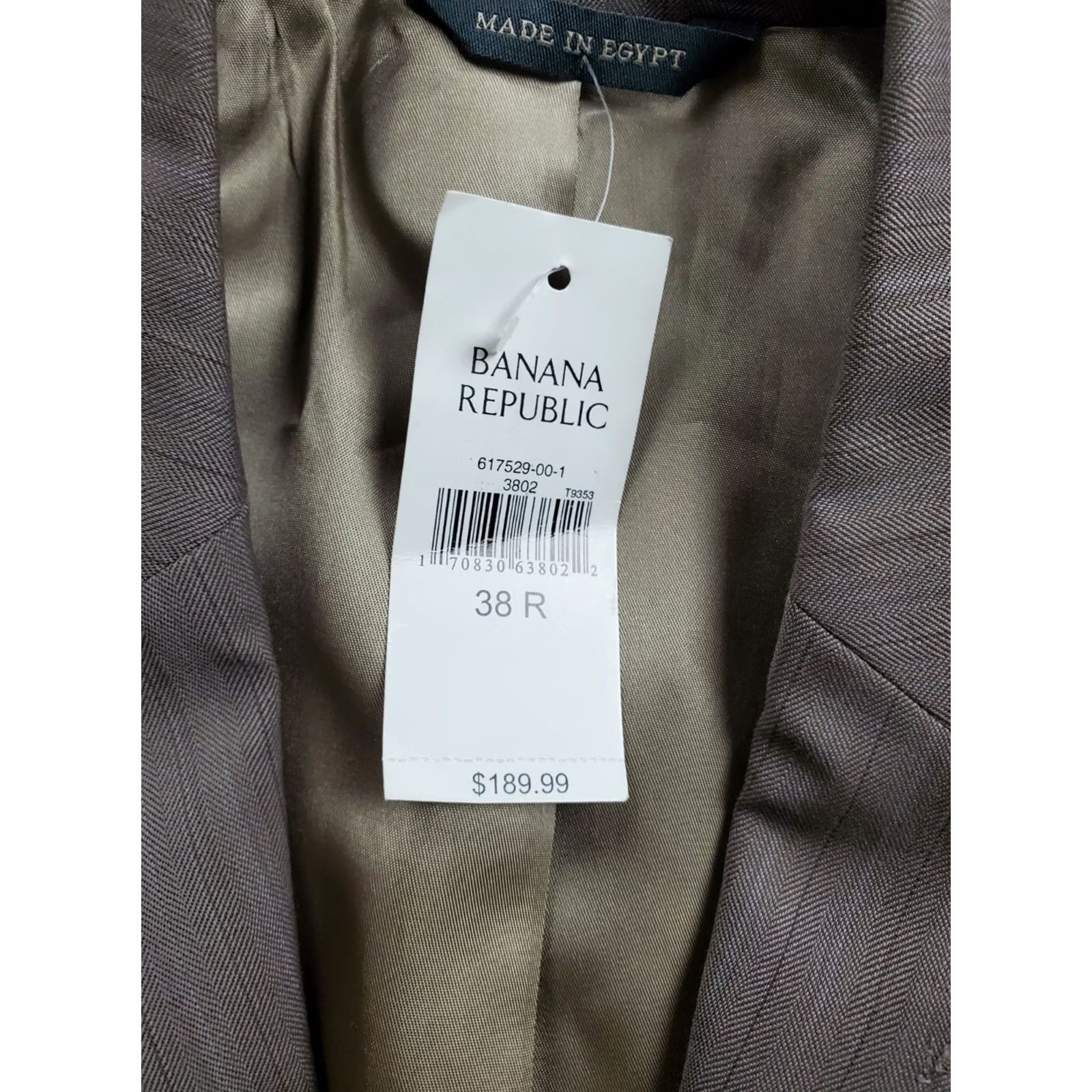 Banana Republic VINTAGE Banana Republic Blazer Jacket Mens Gray 2 Button NWT Size 38R Size 38R - 7 Thumbnail