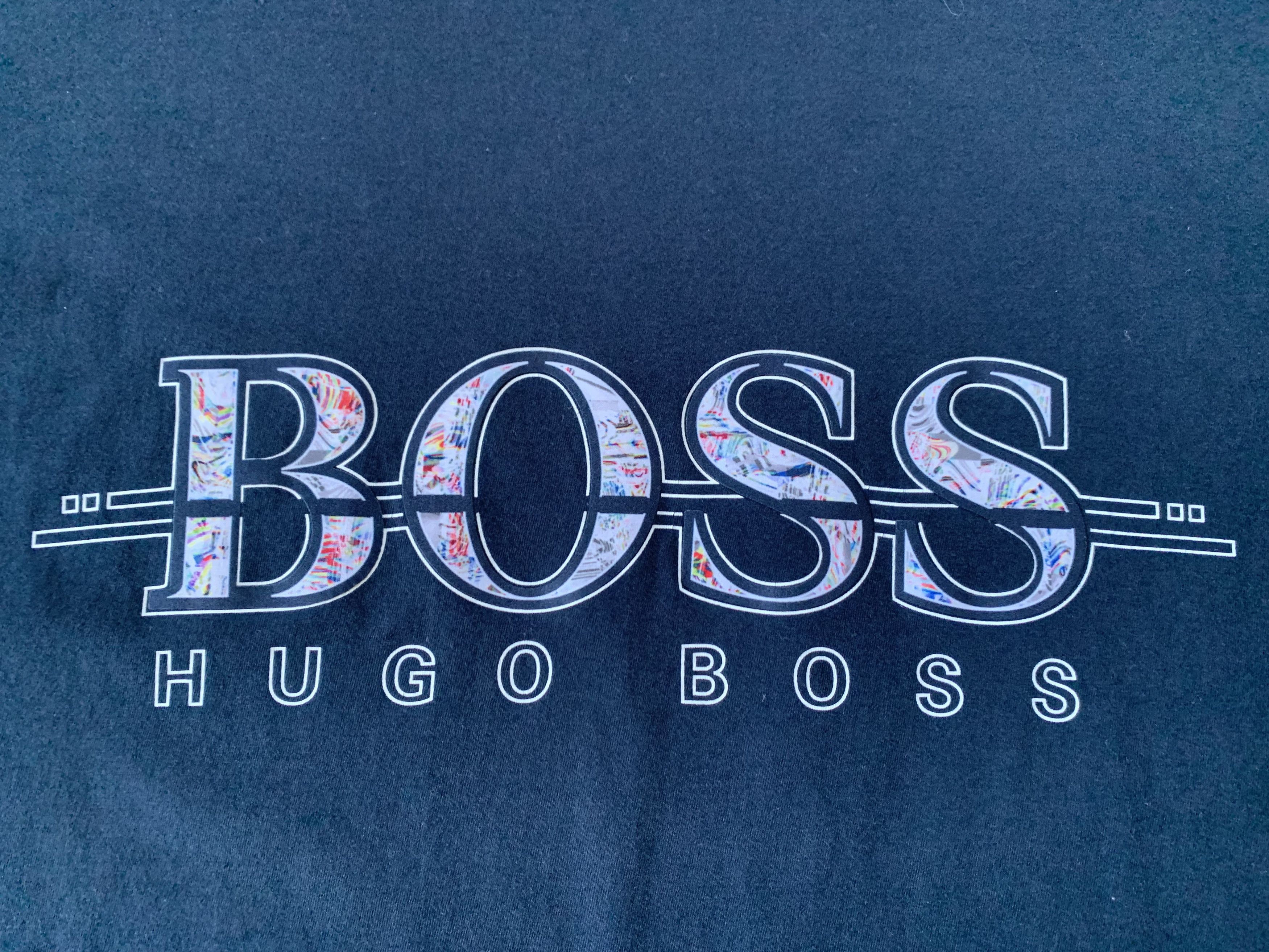 Hugo Boss Hugo Boss Green Slim Fit Blue Big Logo T Shirt Size US L / EU 52-54 / 3 - 5 Thumbnail