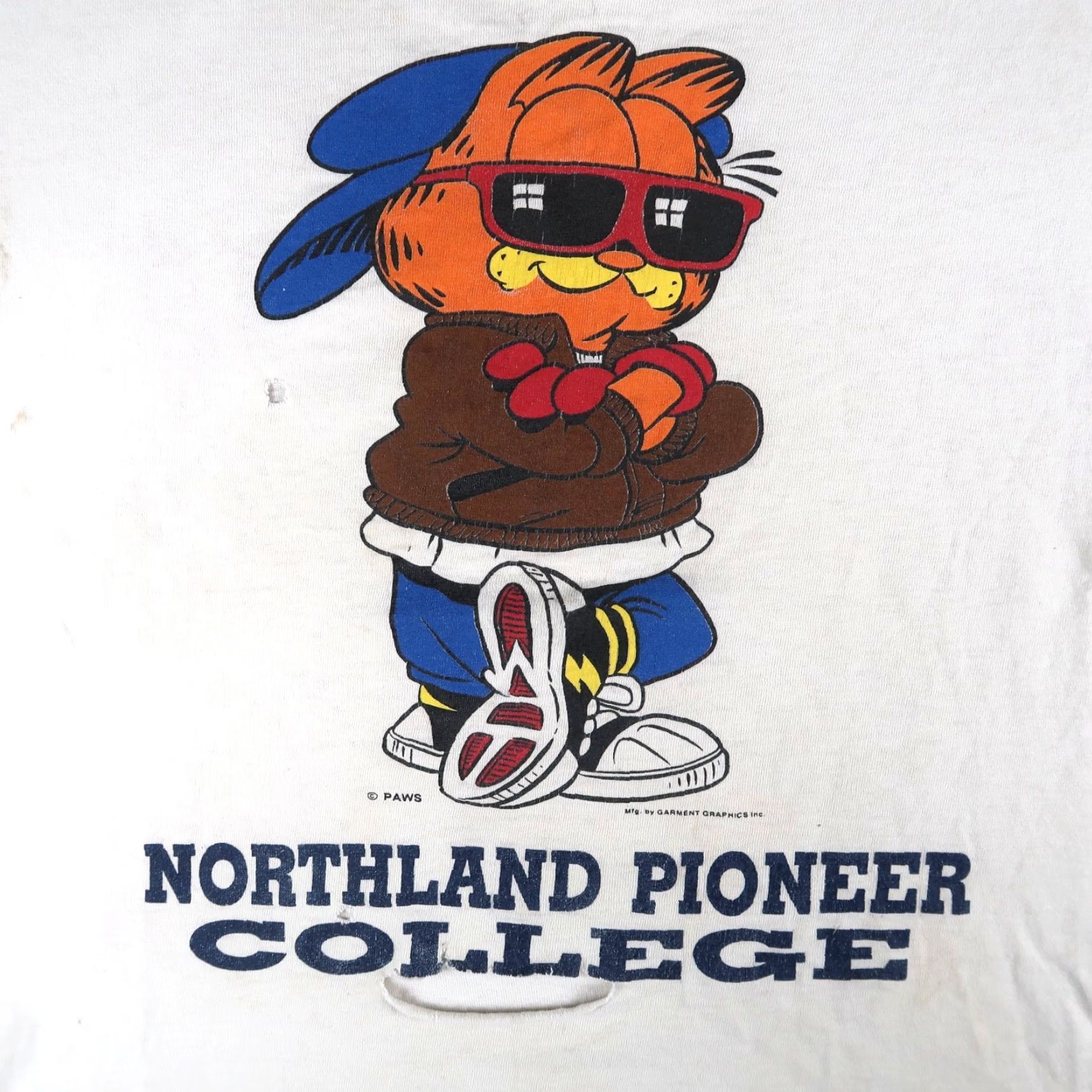 Vintage VINTAGE Garfield Northland Pioneer College T Shirt L White Men's 90s USA Made Art: Graphic Print Size US L / EU 52-54 / 3 - 3 Thumbnail