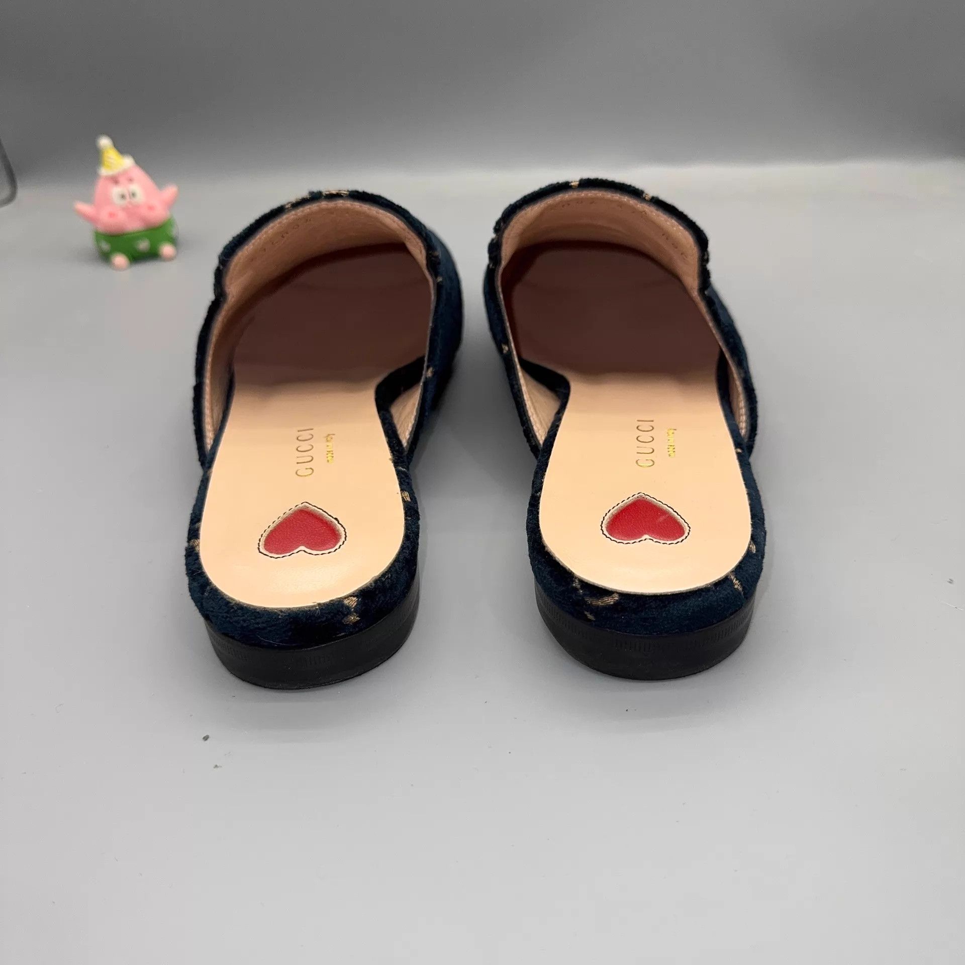 Gucci GUCCI Womens Princetown Navy Blue Slipper 37.5 Size US 7 / IT 37 - 3 Thumbnail