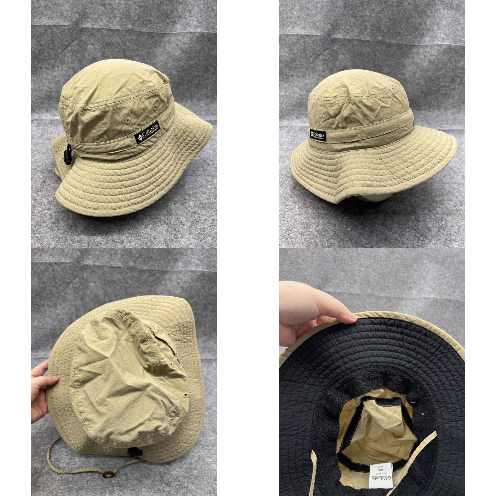 Vintage Columbia Hat Boonie Fitted Unisex One Size Beige Wide Brim Outdoor Hiking Size ONE SIZE - 8 Thumbnail