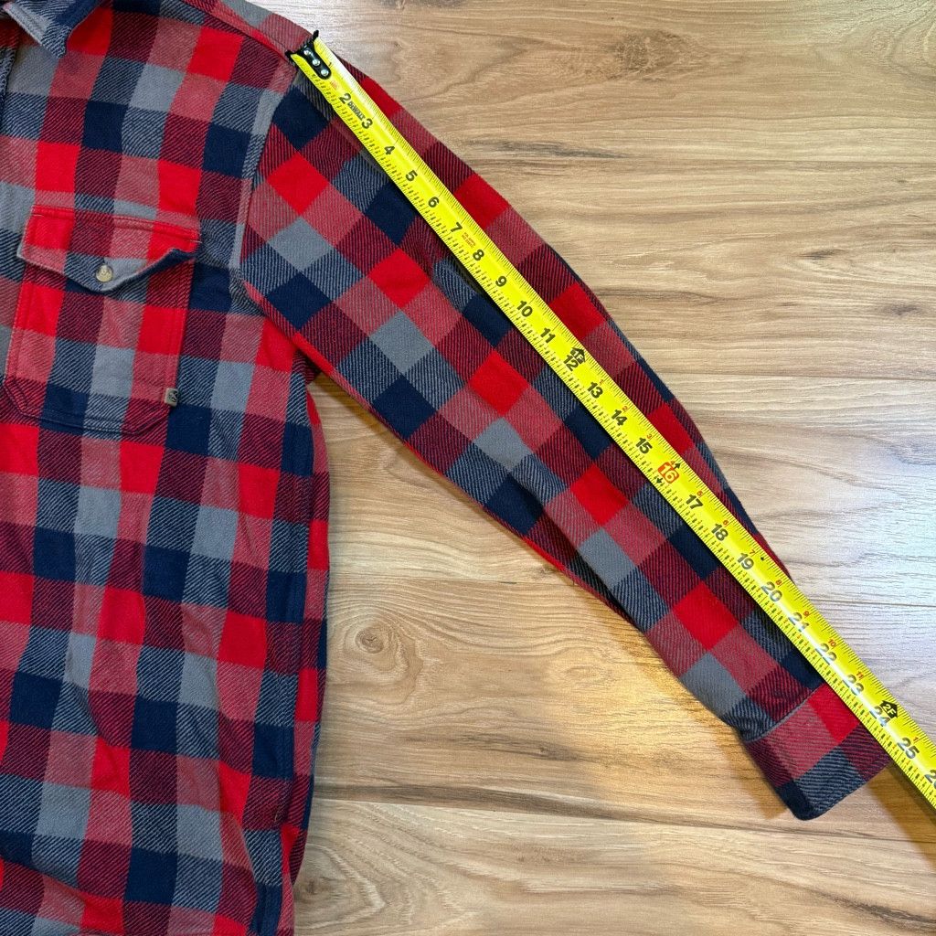 WISDOM Gander Mountain Red Navy Buffalo Check Flannel LT Size US L / EU 52-54 / 3 - 6 Thumbnail