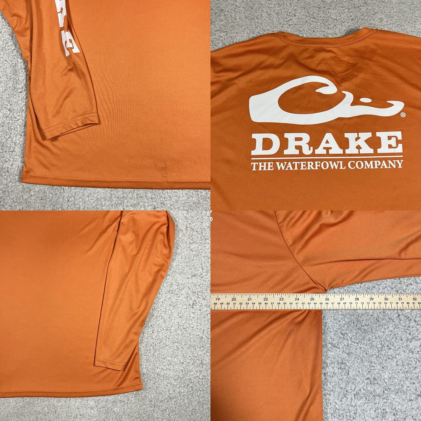Vintage Drake Waterfowl Mens Shirt XL Orange Long Sleeve Performance Hiking Hunting Shirt Size US XL / EU 56 / 4 - 9 Thumbnail