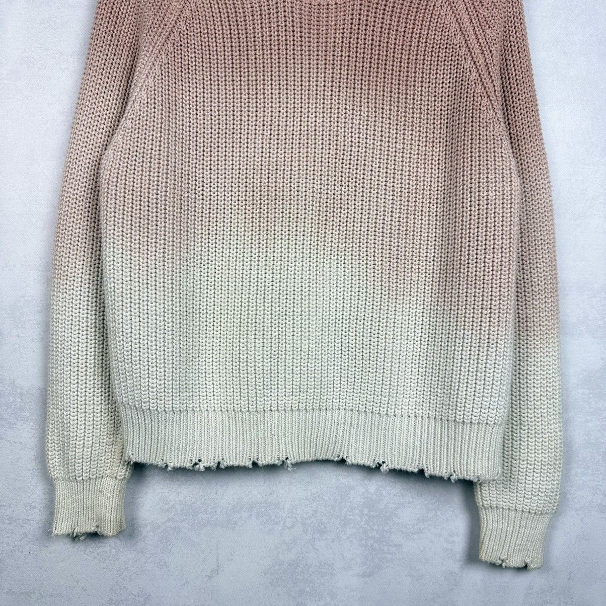 Zadig & Voltaire Zadig&Voltaire Kary Cow Distress Cotton Wool Knit Sweater Size XS / US 0-2 / IT 36-38 - 3 Thumbnail