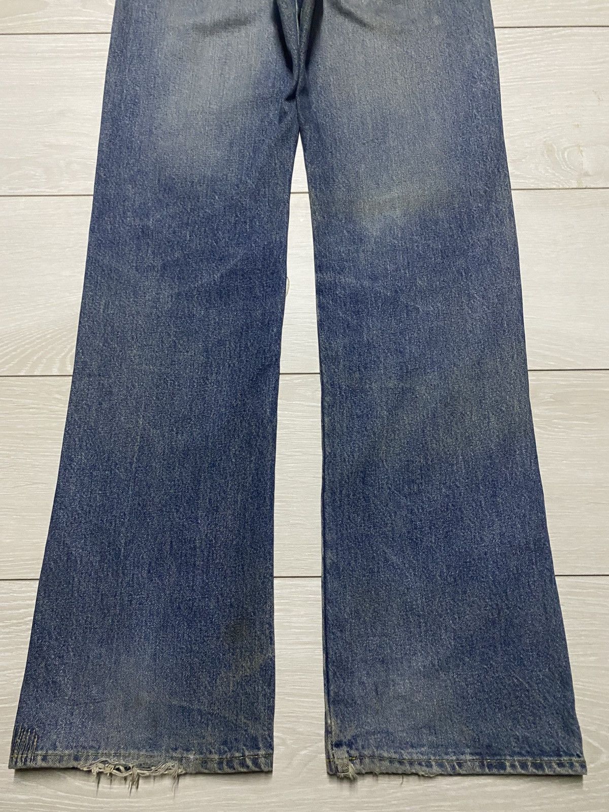 Japanese Brand MYK Vintage Y2K Flare Denim Distressed & Embroidered Size US 27 - 6 Thumbnail
