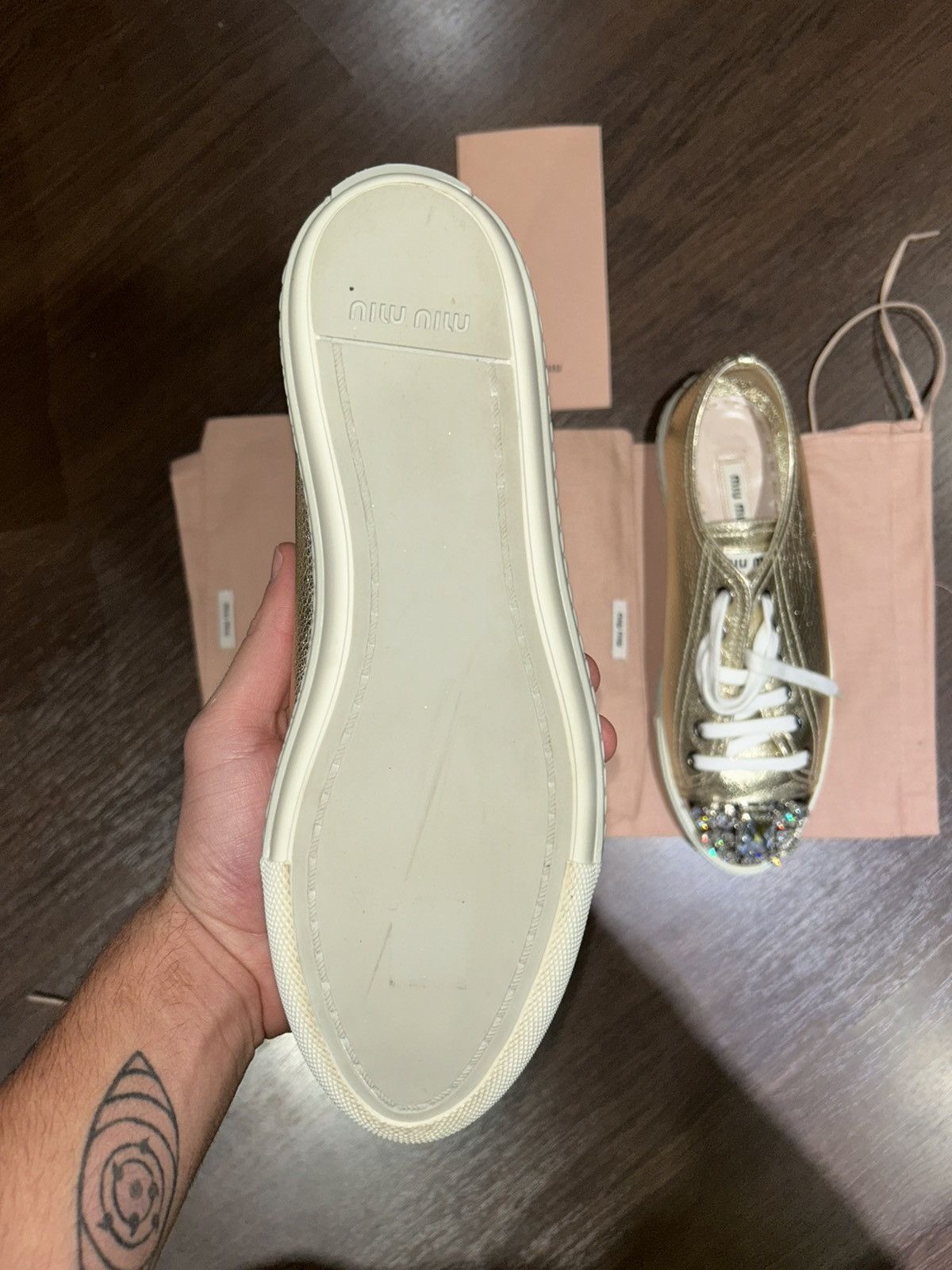 Miu Miu Miu Miu leather sneakers Size US 6.5 / IT 36.5 - 3 Thumbnail