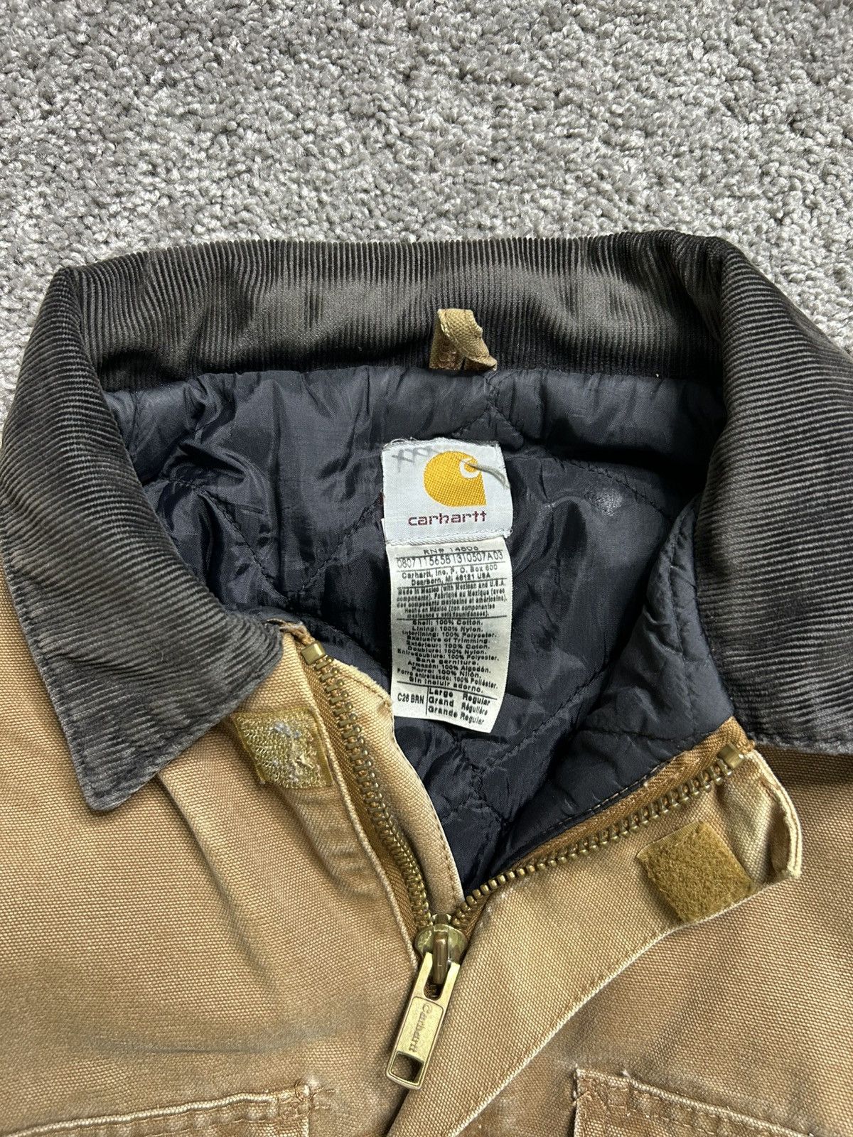 Carhartt Vintage 90s Carhartt Arctic Chore Jacket Camel Quilt Lined Size US L / EU 52-54 / 3 - 3 Thumbnail