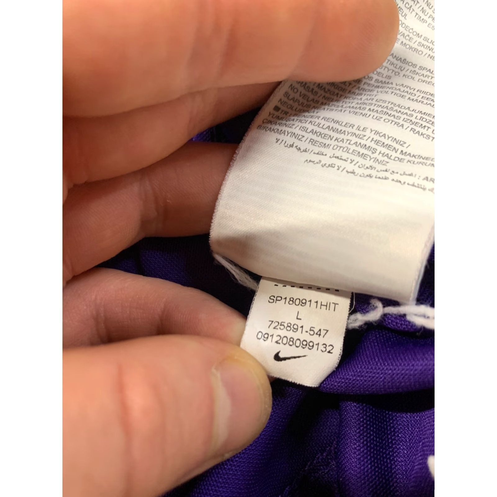 Nike NIKE Dri-Fit Park Original 2018 Men Football Soccer Training Shirt Jersey L Violet Nike Park Shirt Mens Large Football Size US L / EU 52-54 / 3 - 6 Thumbnail