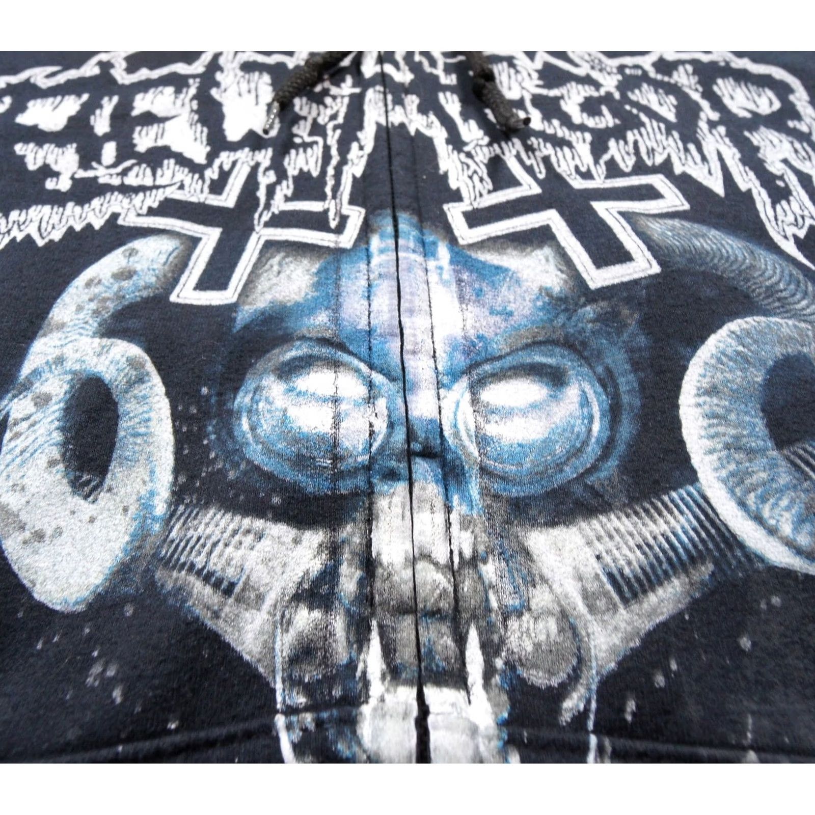 Gildan VINTAGE Belphegor Sweatshirt Mens XL Black Hoodie Zip Deathcore Metal Band Size US XL / EU 56 / 4 - 3 Thumbnail