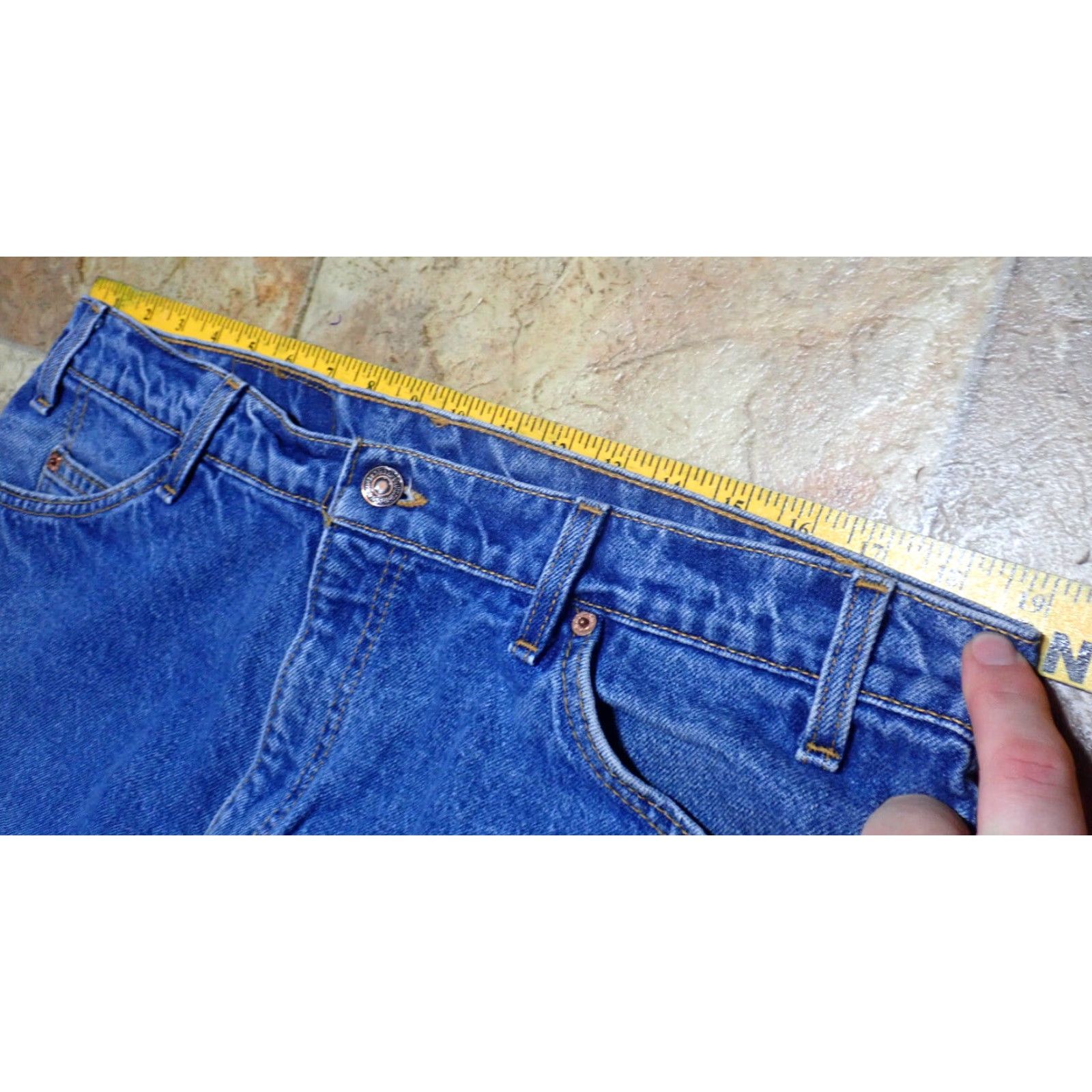 Levi's VINTAGE 80s Levi's 550 Orange Tab Jeans Blue Denim Relaxed Tapered Mens 38x31 USA Size US 38 / EU 54 - 7 Thumbnail