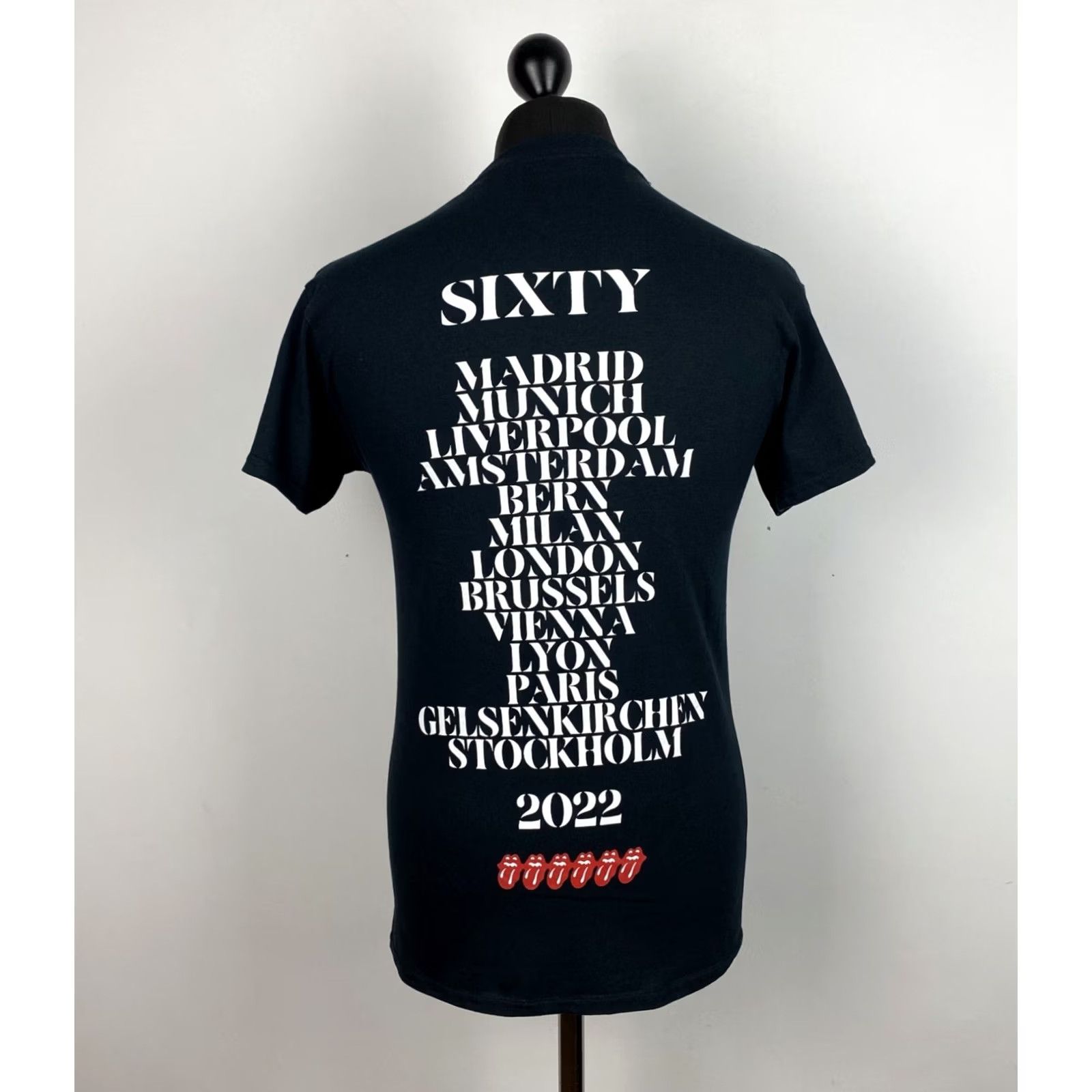 Vintage Rolling Stones 2022 Eurorean tour band tee Shirt Mens S Black Size US S / EU 44-46 / 1 - 4 Thumbnail