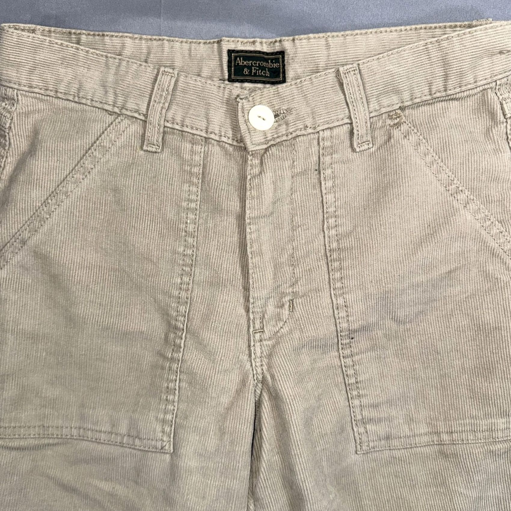 Abercrombie & Fitch VINTAGE Abercrombie & Fitch Pants Womens 2 Beige Corduroy Utility Made USA 90s Size 26" / US 2 / IT 38 - 3 Thumbnail