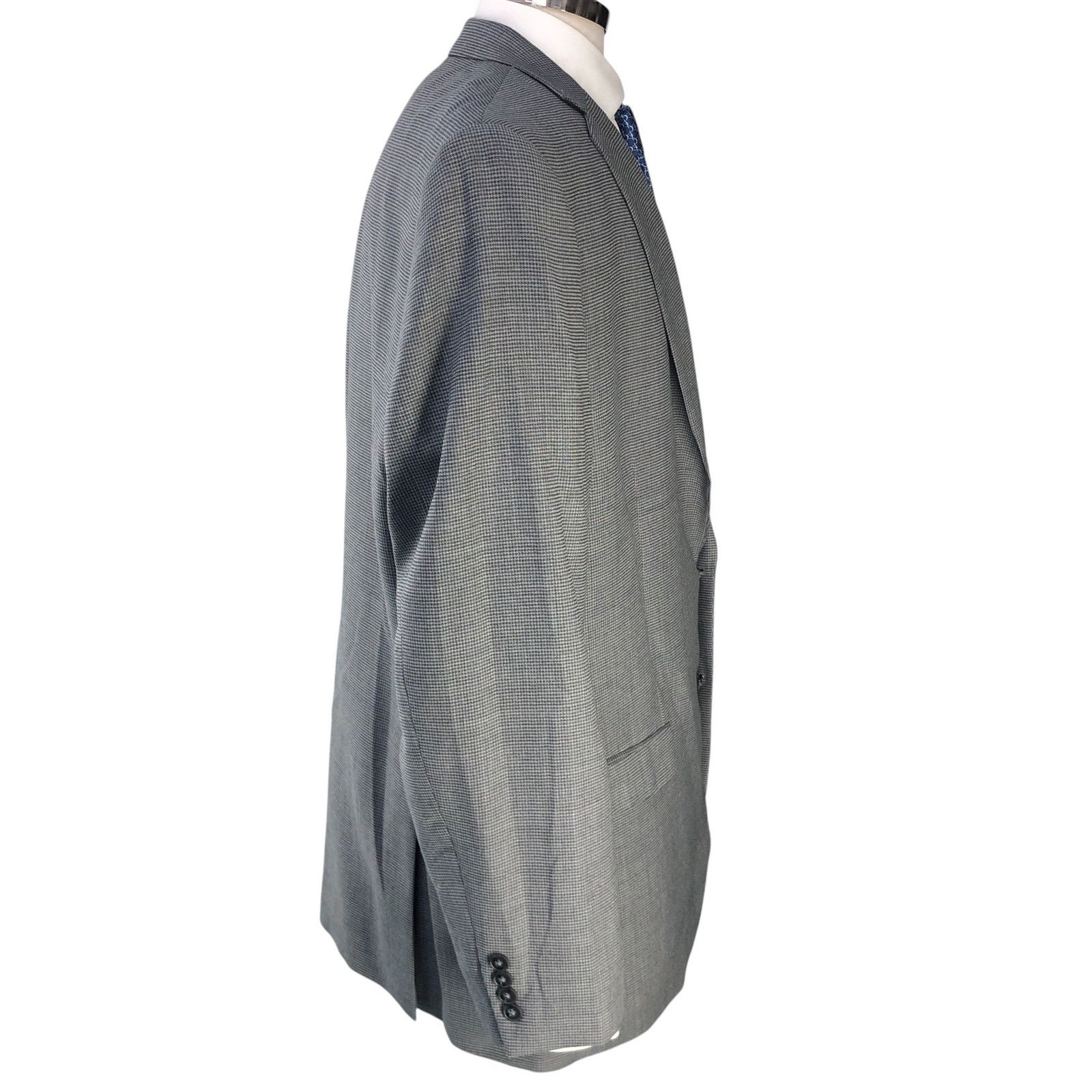 Calvin Klein Calvin Klein Size 48L Sport Coat Blazer Jacket Micro Check Size 48L - 11 Thumbnail