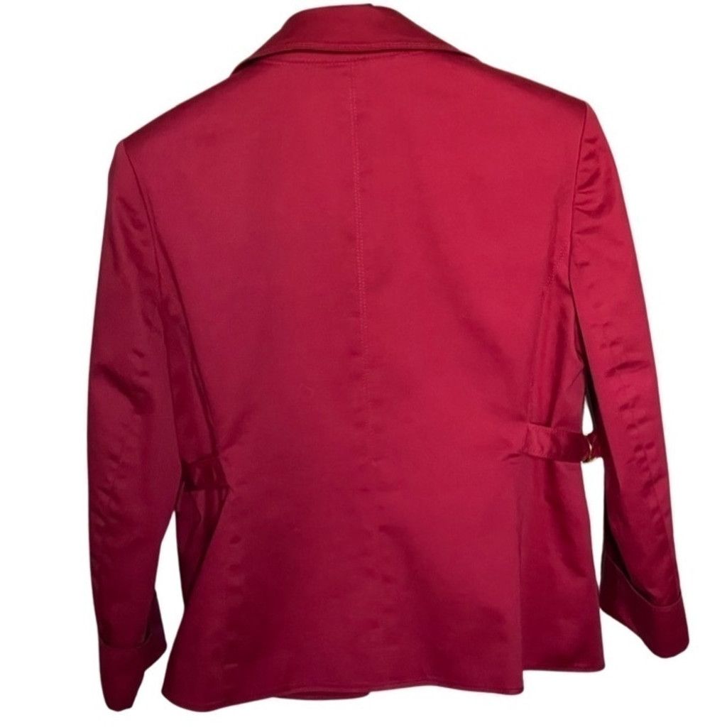 Anne Klein Anne KLEIN Red Jacket w/ Gold Ring Belt Accent. Size M / US 6-8 / IT 42-44 - 14 Thumbnail