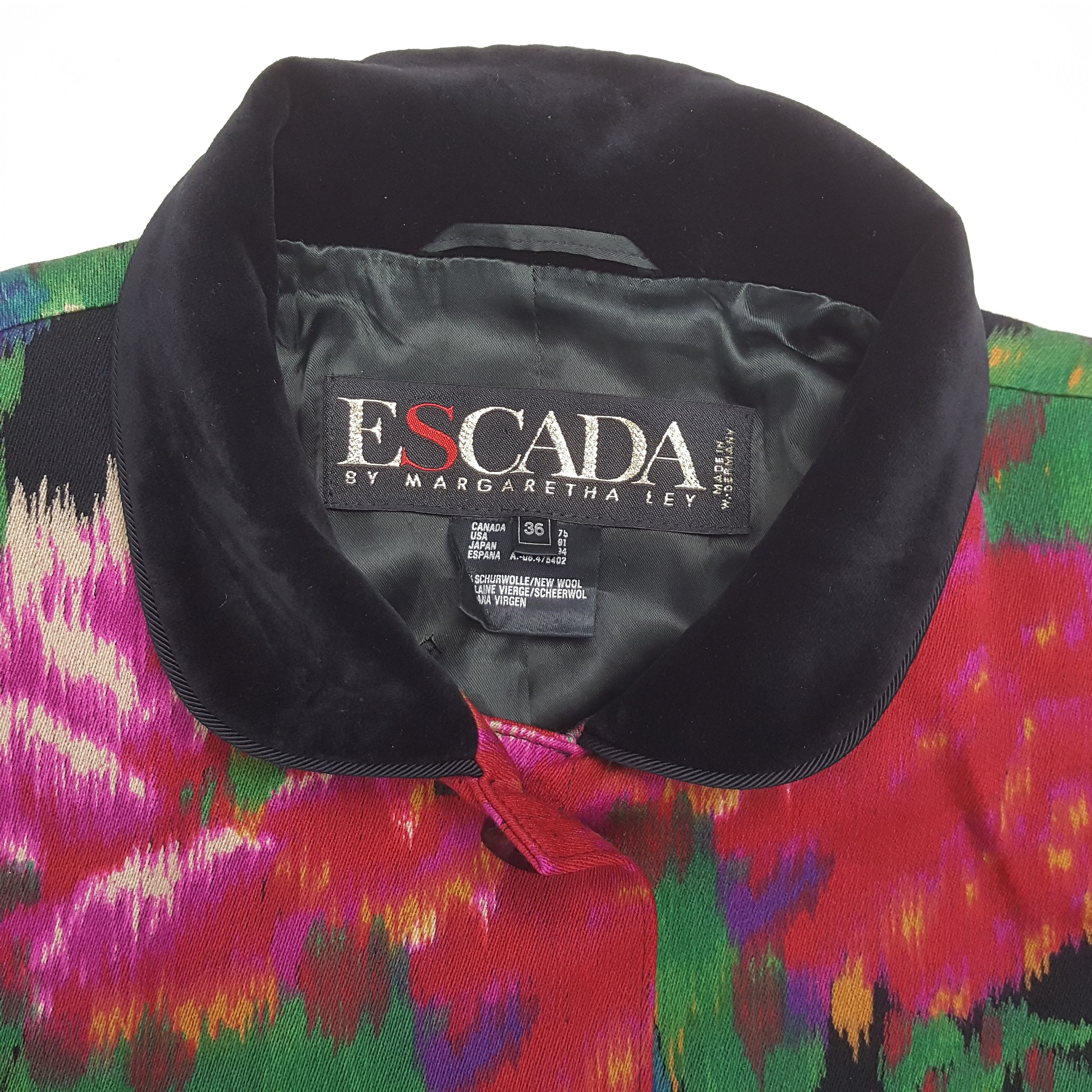 Escada × Escada Sport × Vintage ESCADA by MARGARETHA LEY Fashion Design Jacket Size XS / US 0-2 / IT 36-38 - 9 Thumbnail