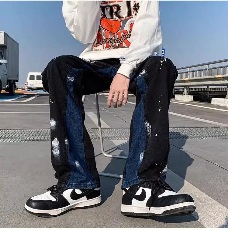 Japanese Brand Retro Personalized Hip Hop Speckle Jeans Size US 32 / EU 48 - 3 Thumbnail