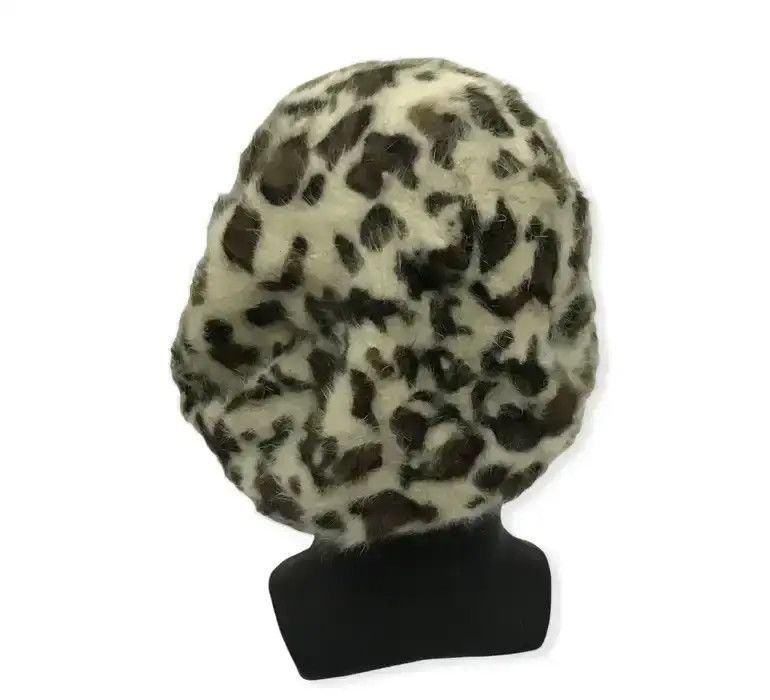 Japanese Brand Japanese Brand Leopard Fleece Design Beanie Hat Size ONE SIZE - 4 Thumbnail